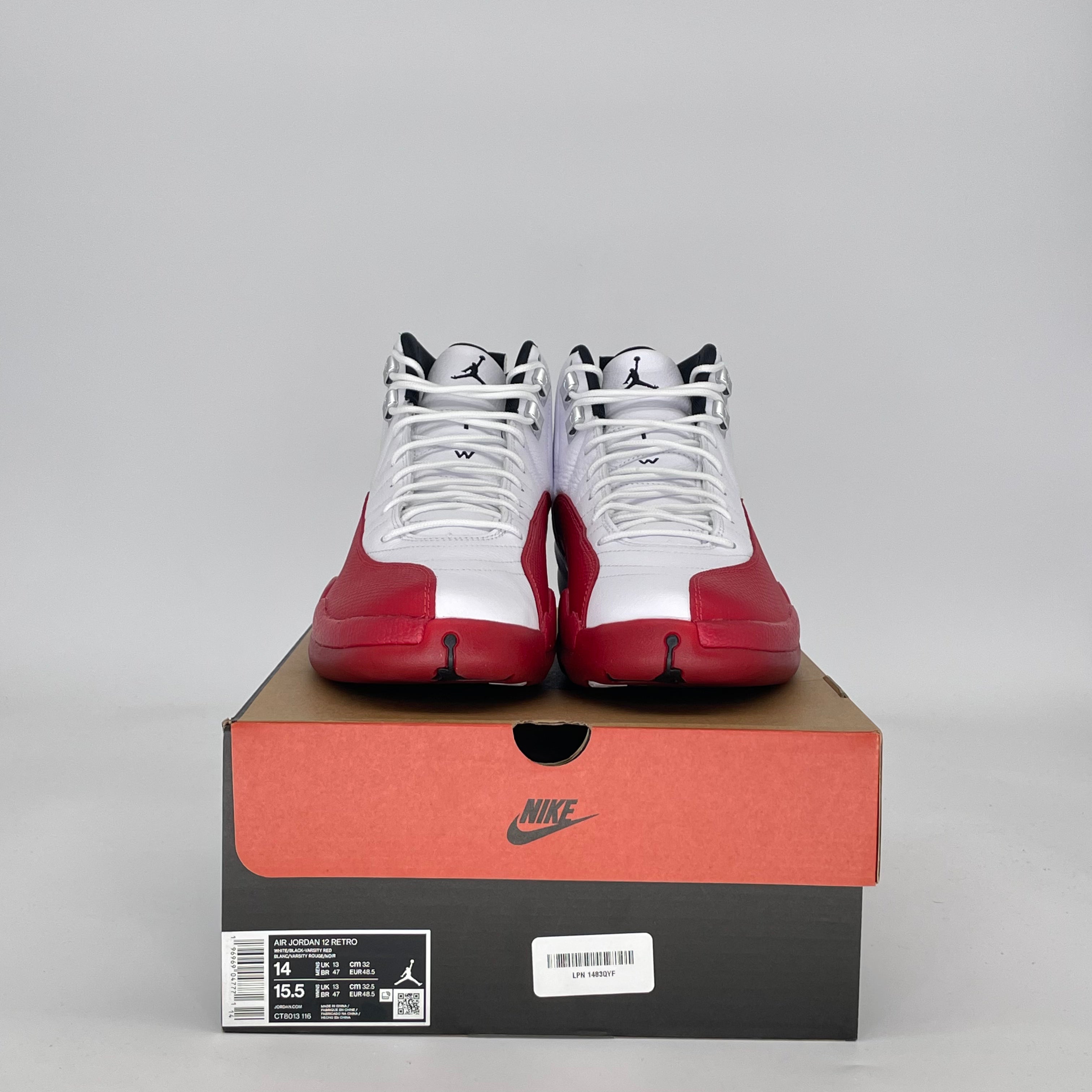 AIR JORDAN 12 CHERRY CT8013-116 SIZE 14/15.5W