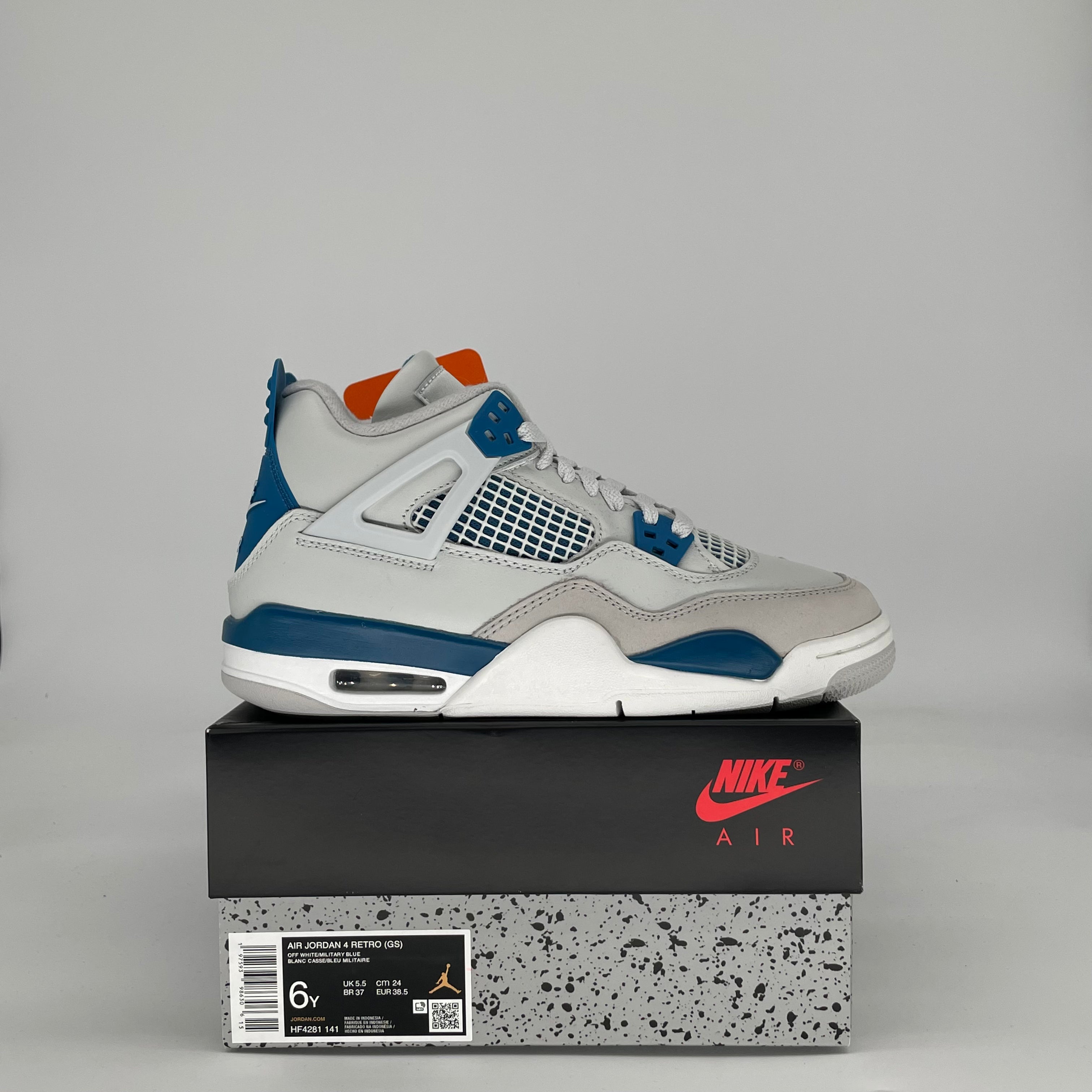 AIR JORDAN 4 MILITARY BLUE HF4281-141 SIZE 6/7.5W