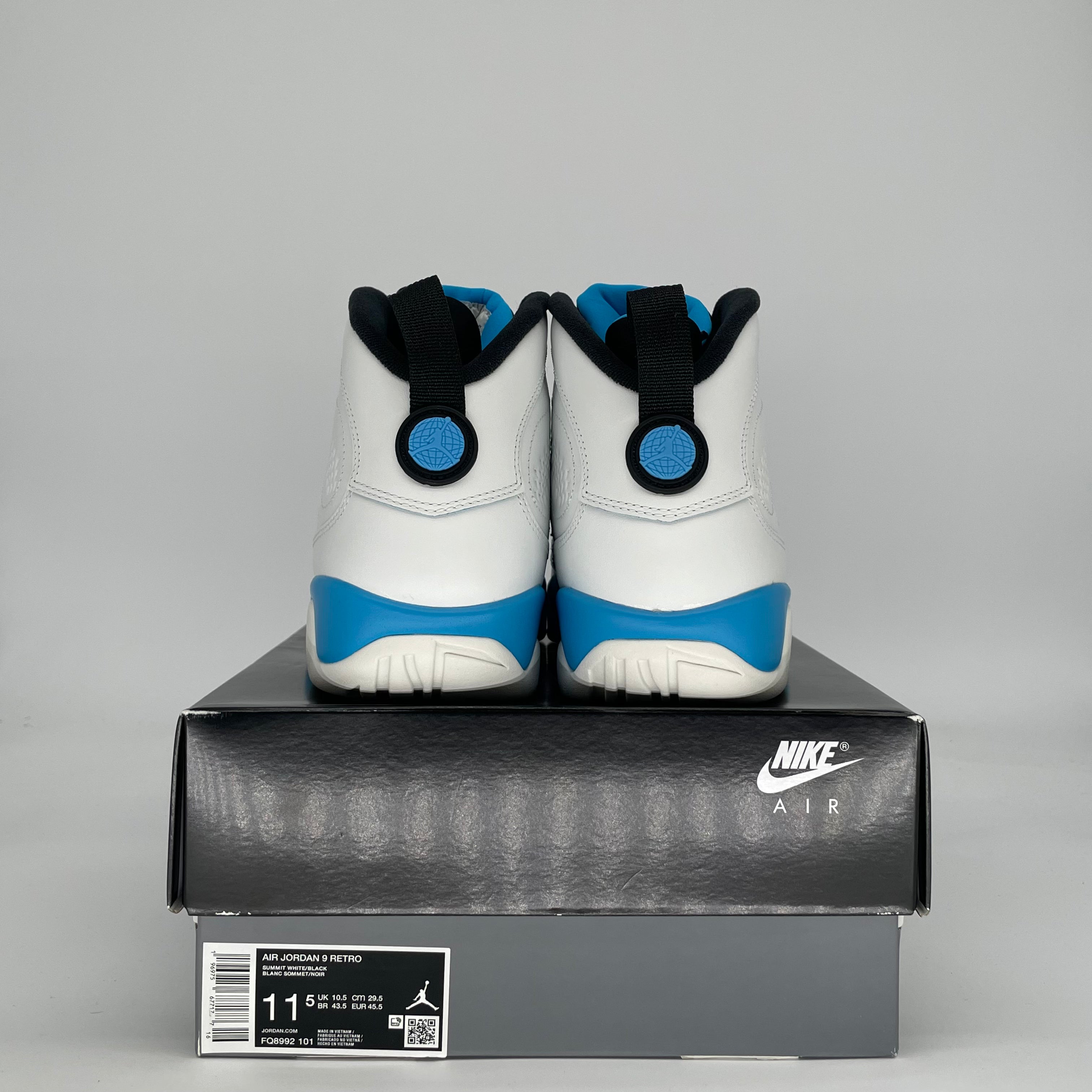 AIR JORDAN 9 POWDER BLUE FQ8992-101 SIZE 11.5/13W