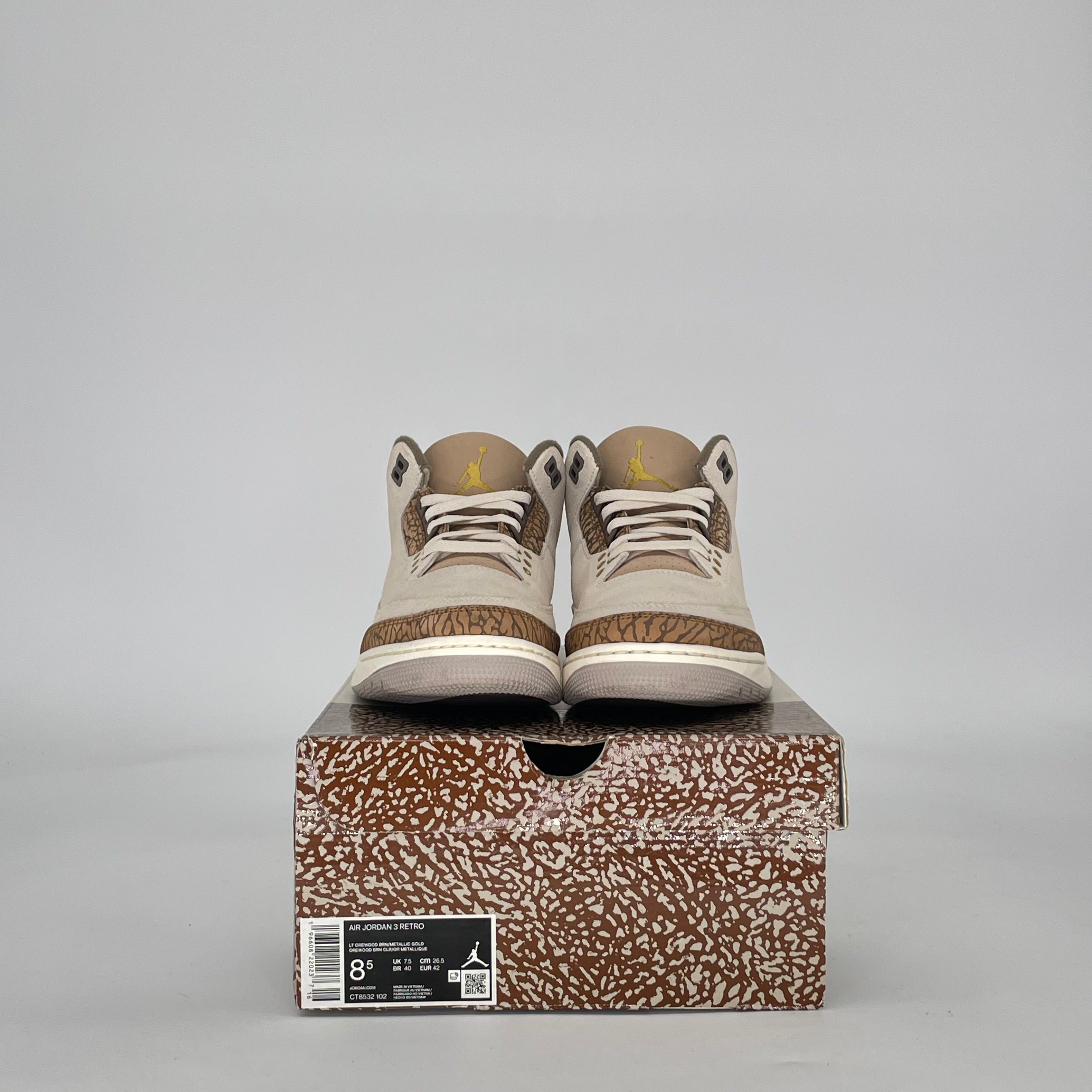 AIR JORDAN 3 PALOMINO CT8532-102 SIZE 8.5/10W