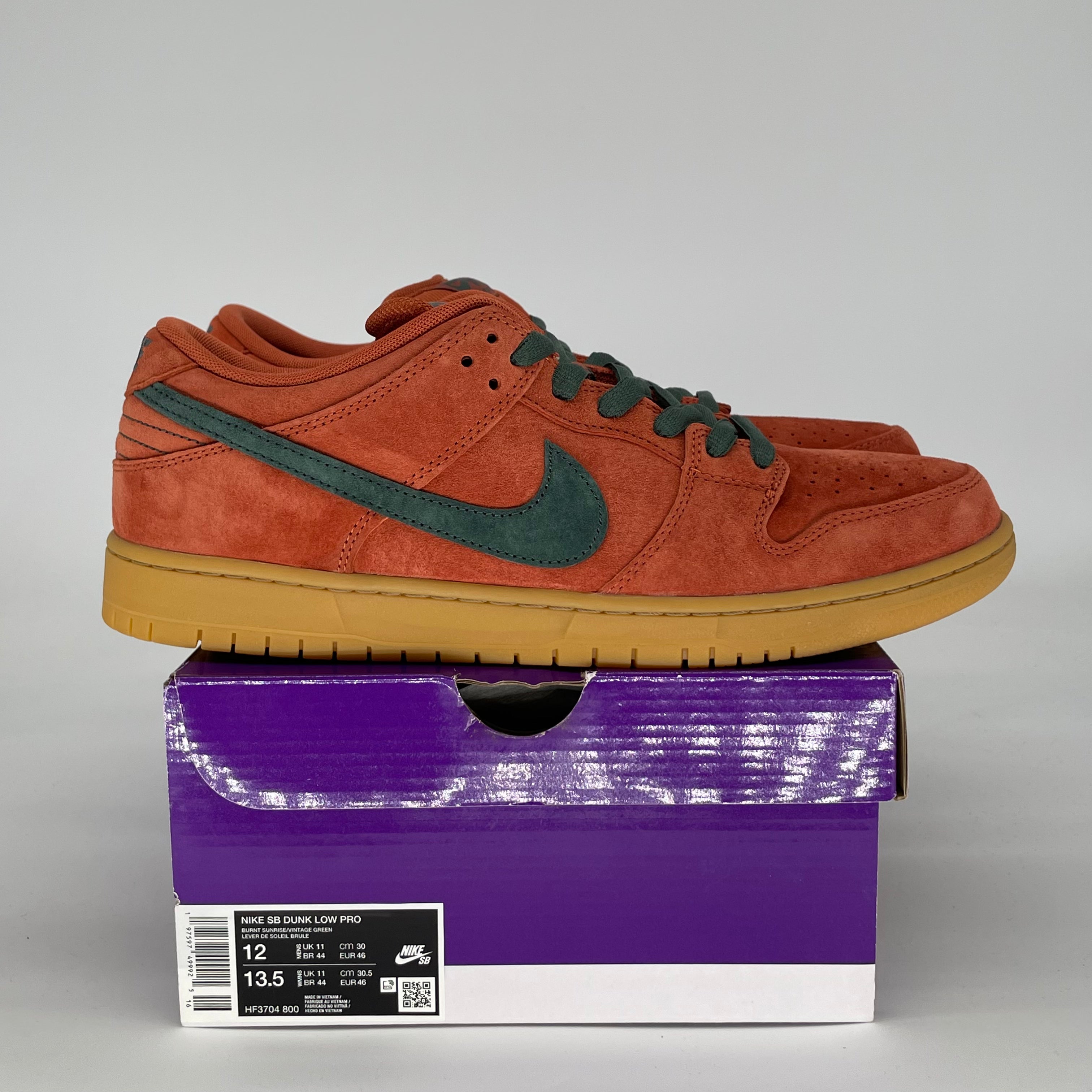 NIKE SB DUNK LOW BURNT SUNRISE HF3704-800 SIZE 12/13.5W