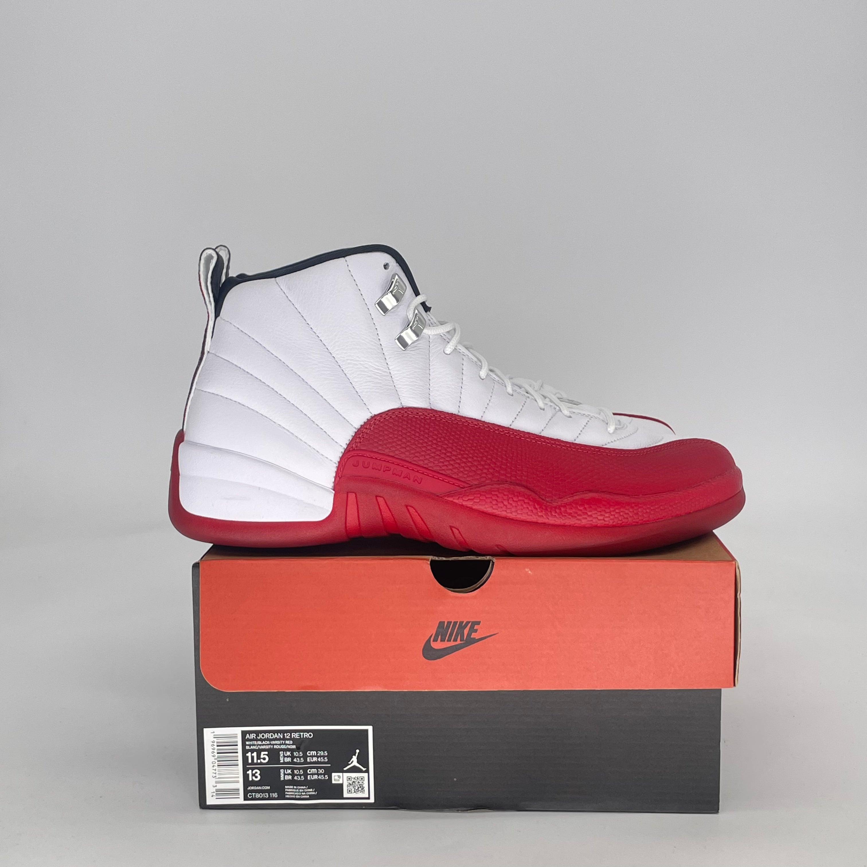 AIR JORDAN 12 CHERRY CT8013-116 SIZE 11.5/13W