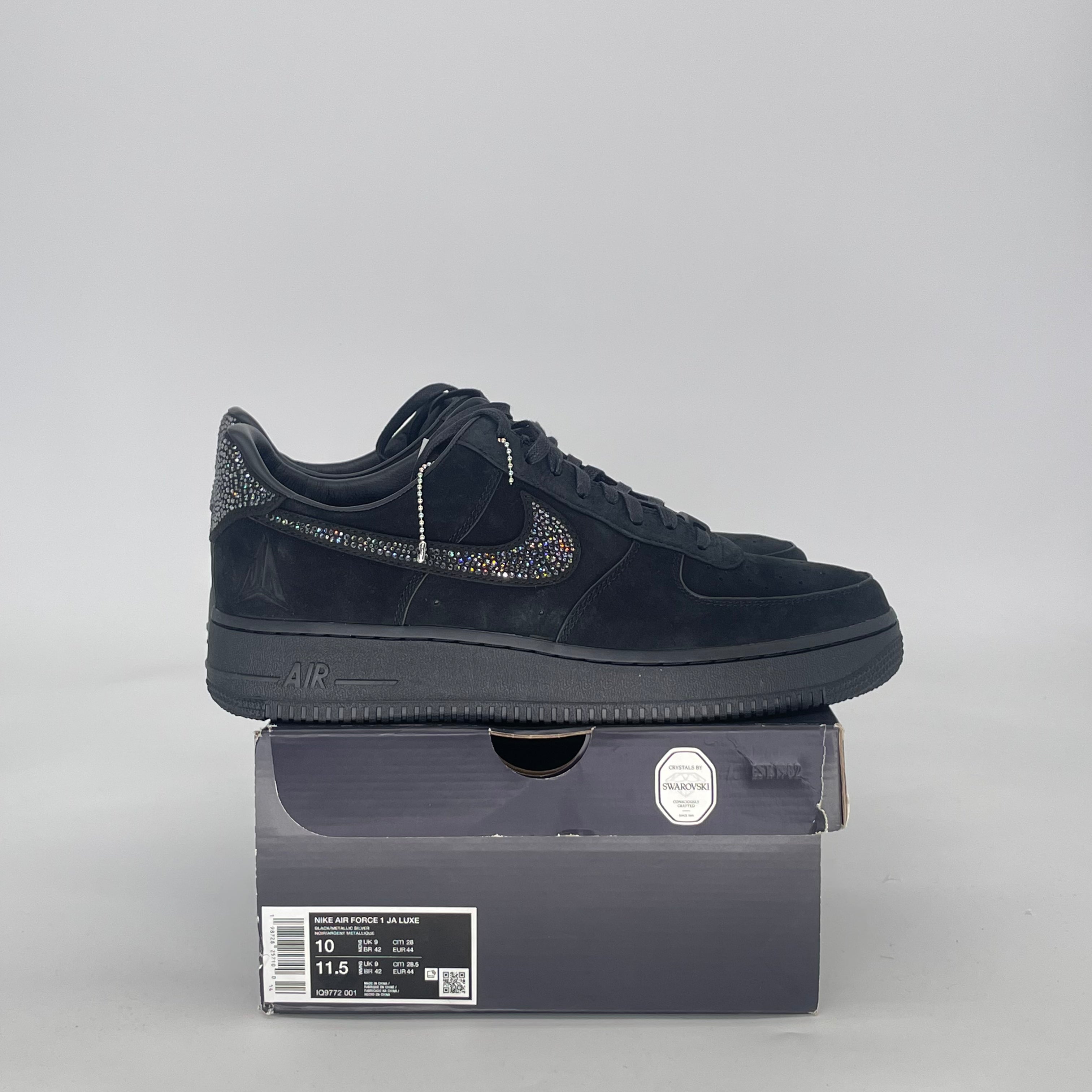 NIKE AIR FORCE 1 LOW JA MORANT SWAROVSKI IQ9772-001 SIZE 10/11.5W