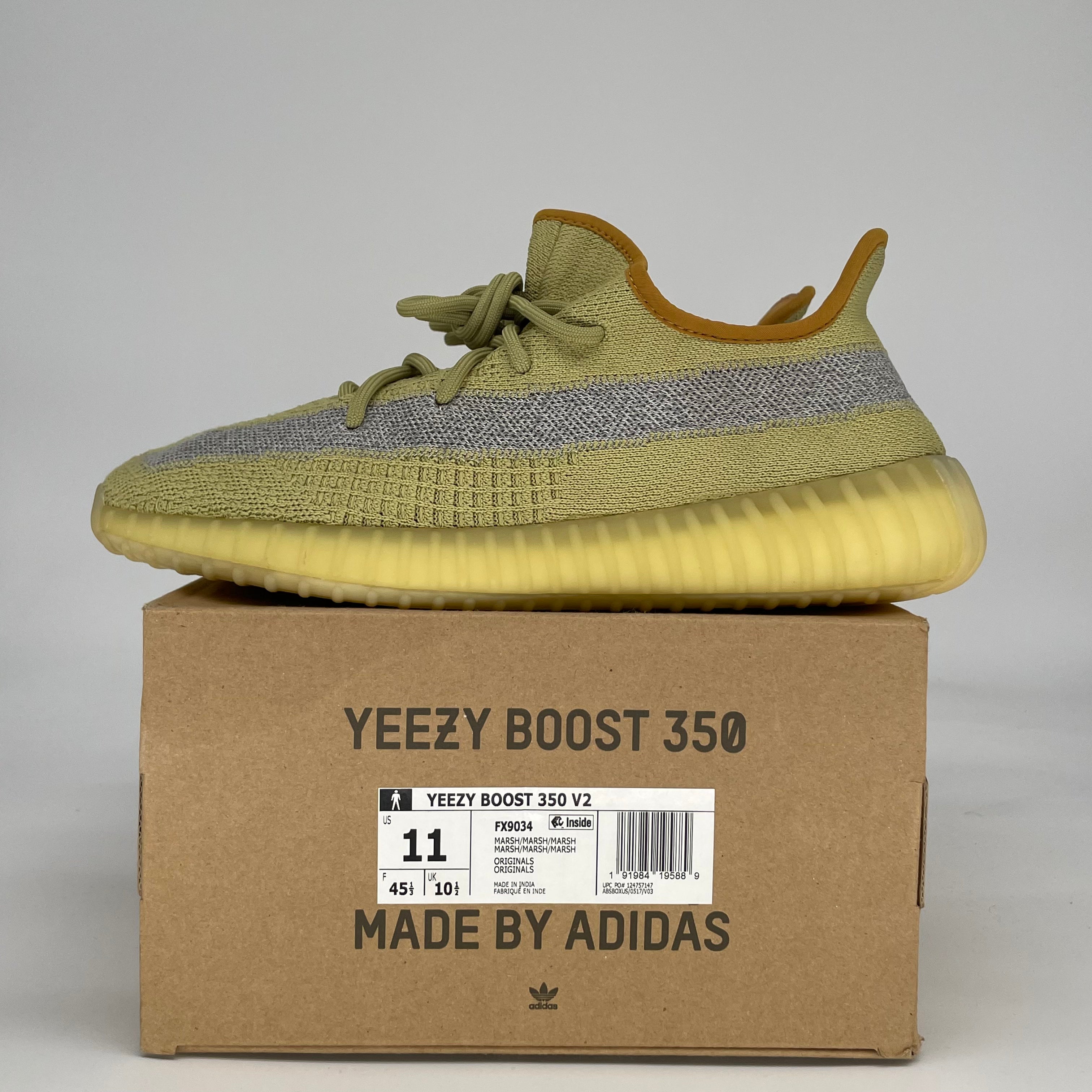 ADIDAS YEEZY BOOST 350 V2 MARSH FX9034 SIZE 11/12.5W