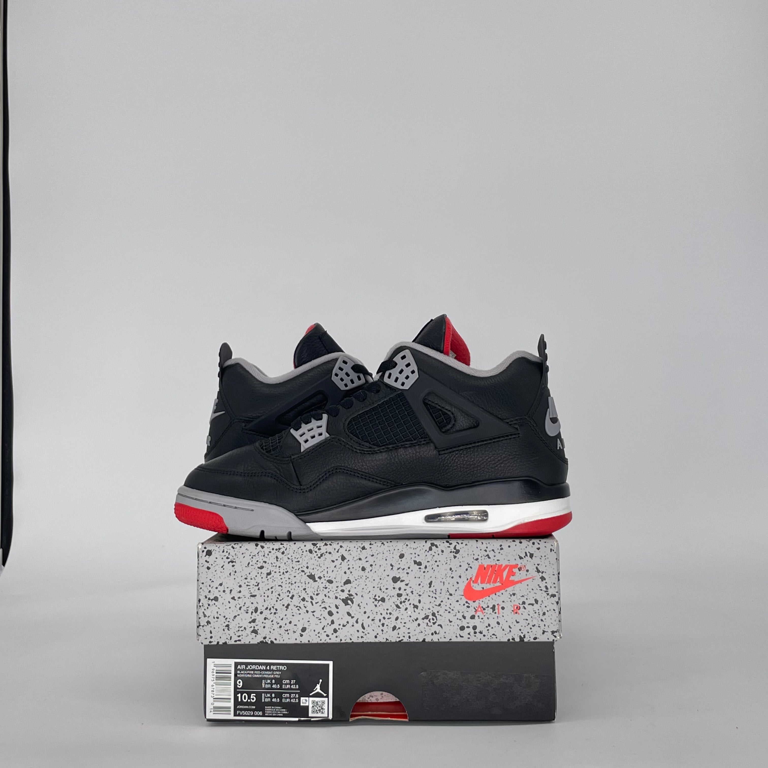 AIR JORDAN 4 BRED REIMAGINED FV5029-006 SIZE 9/10.5W