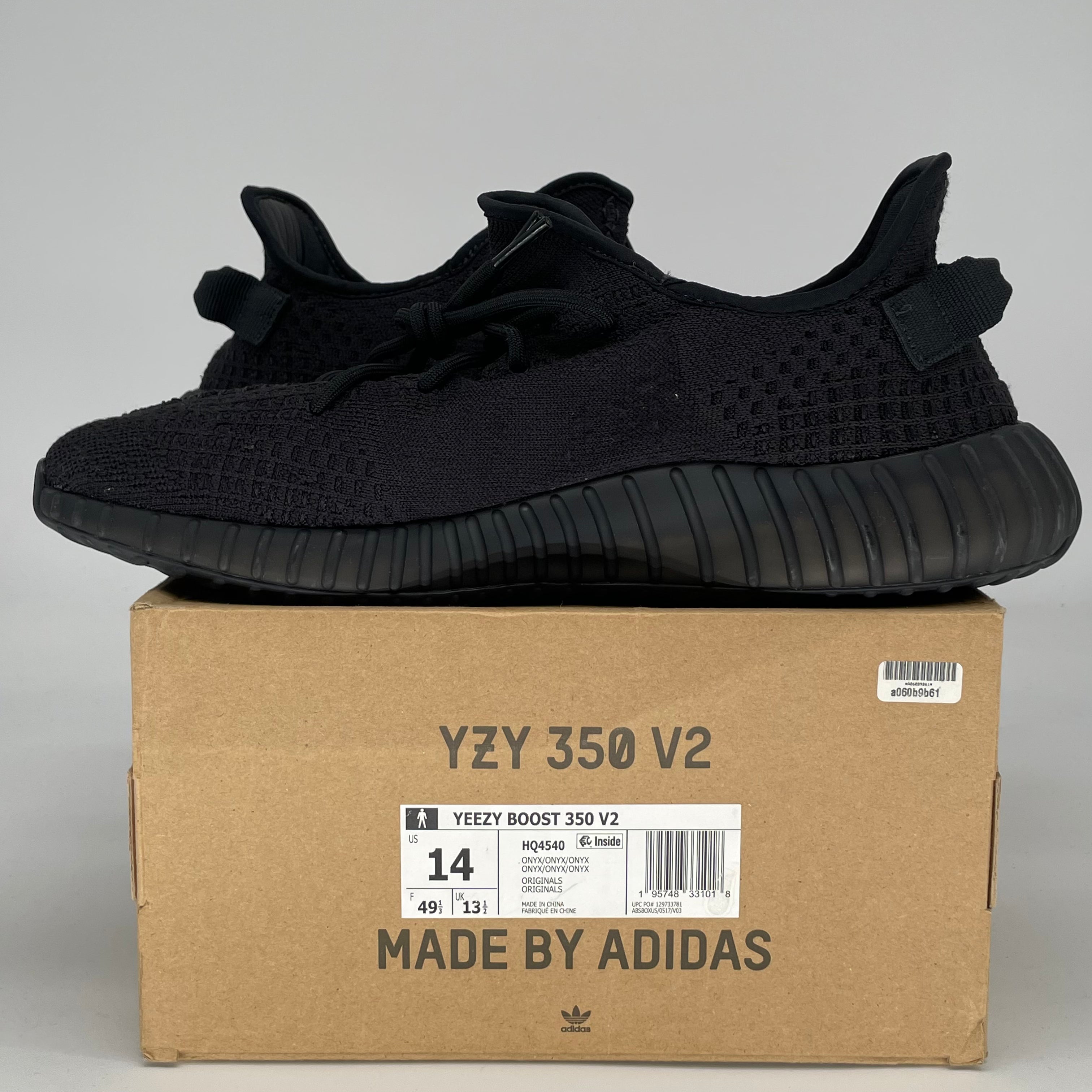 ADIDAS YEEZY 350 V2 ONYX HQ4540 SIZE 14/15.5W