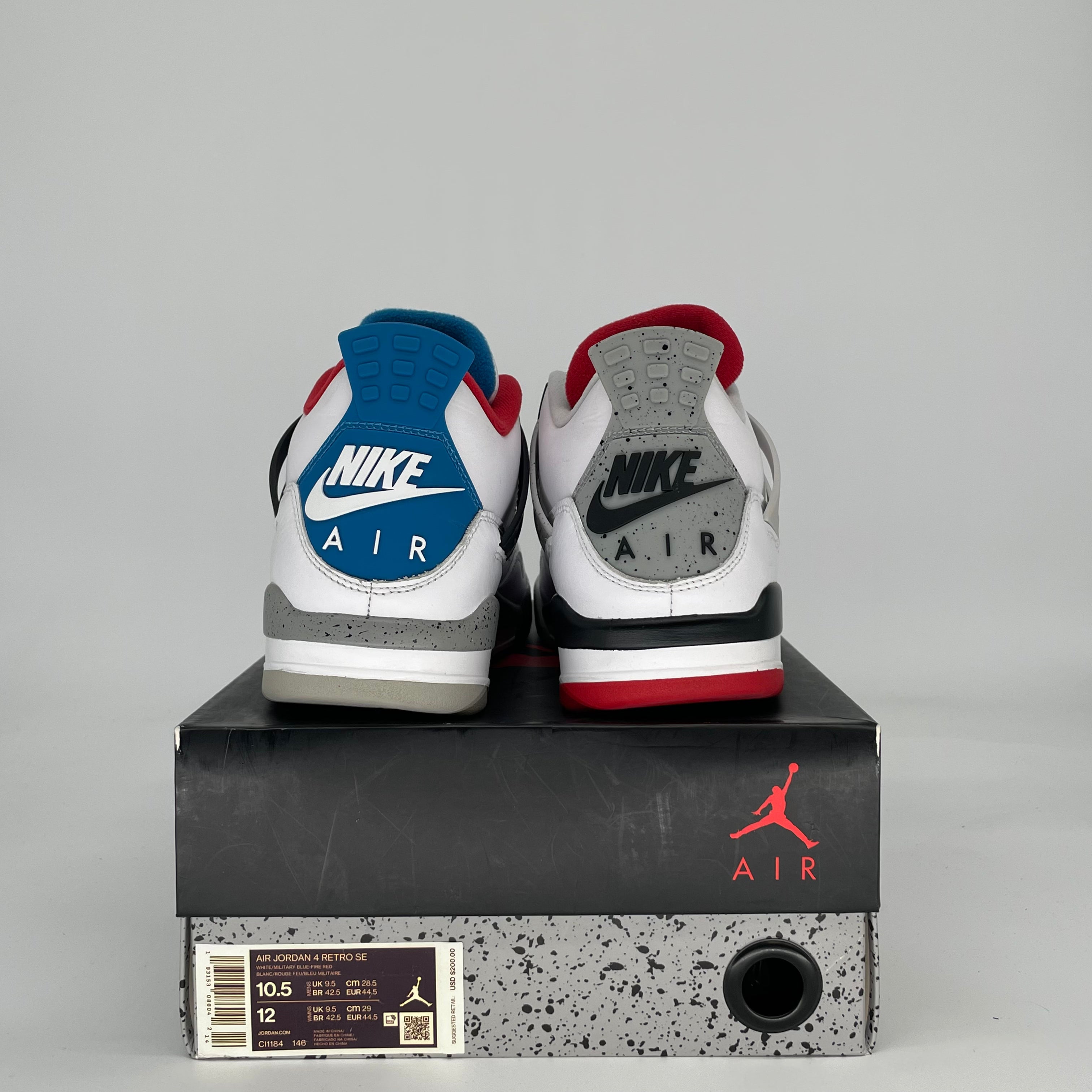AIR JORDAN 4 WHAT THE CI1184-146 SIZE 10.5/12W