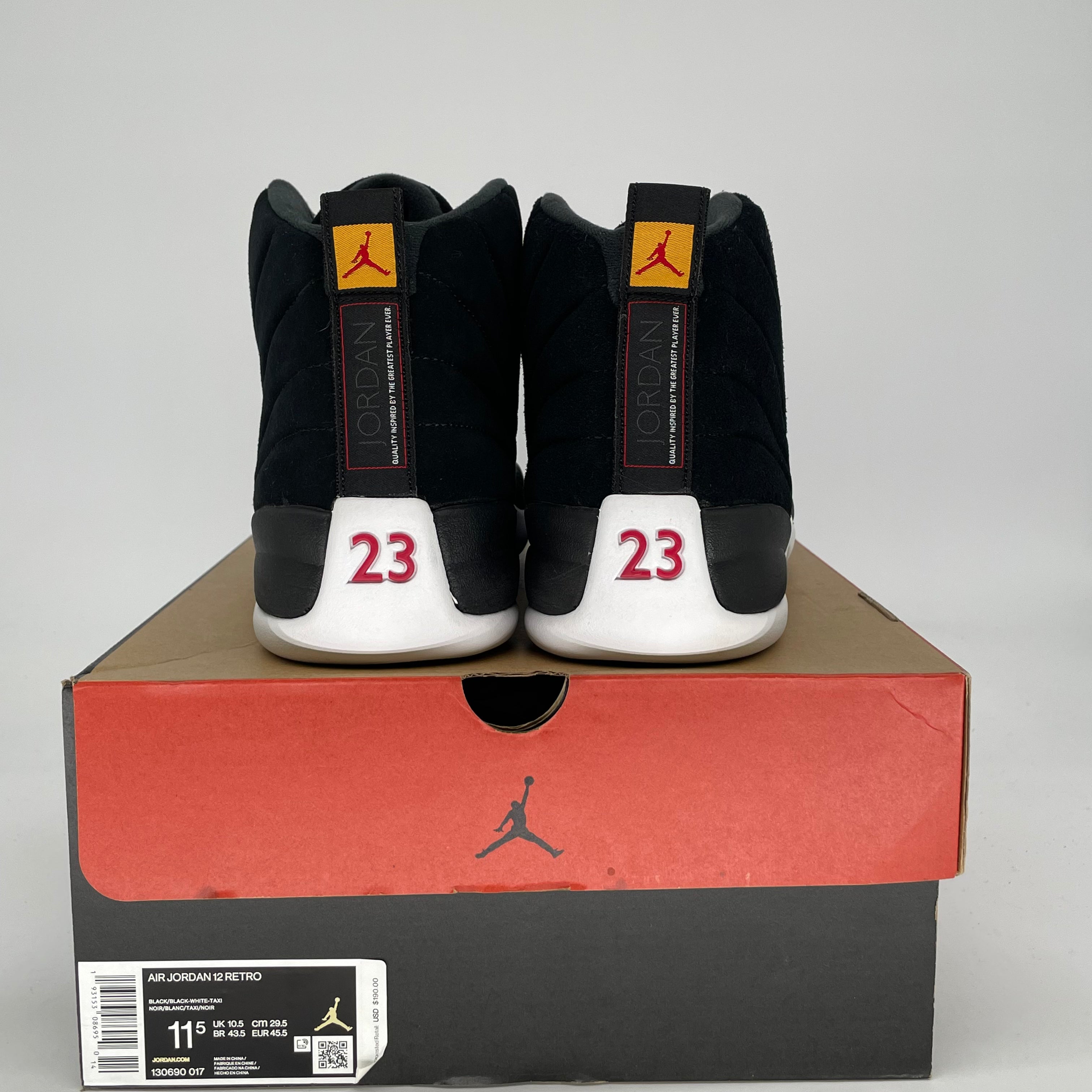 AIR JORDAN 12 REVERSE TAXI 130690-017 SIZE 11.5/13W