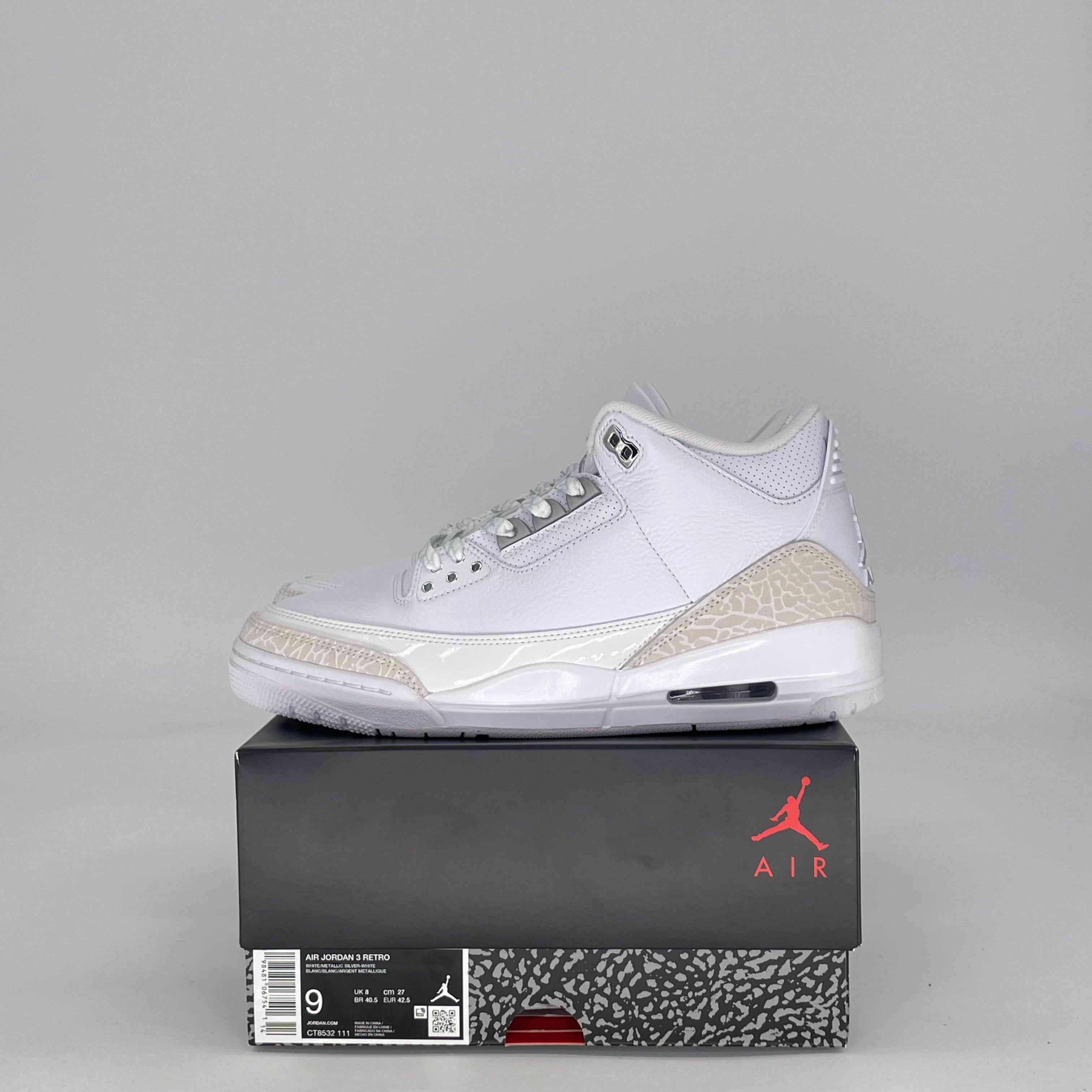 AIR JORDAN 3 PURE MONEY CT8532-111 SIZE 9/10.5W