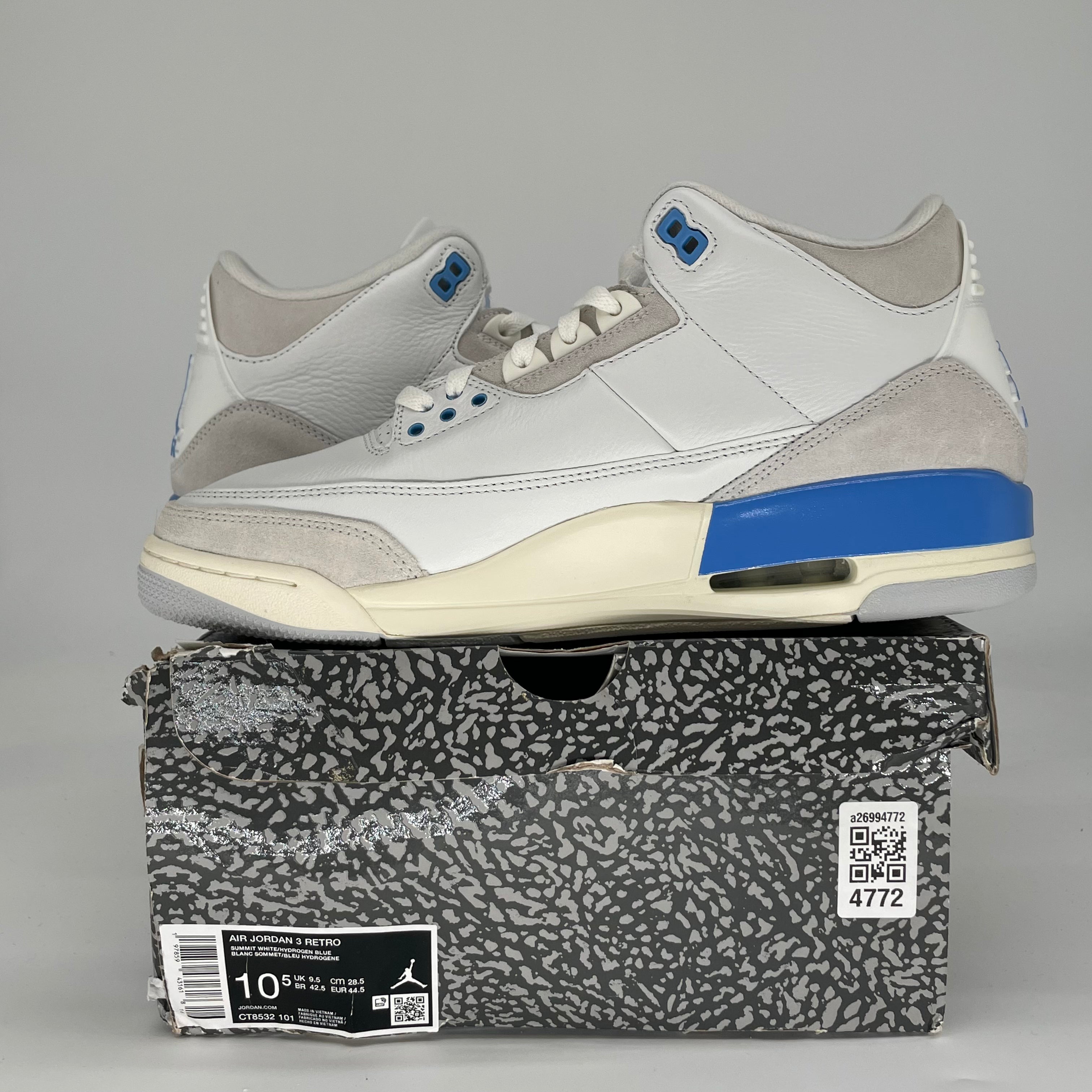 AIR JORDAN 3 LUCKY SHORTS CT8532-101 SIZE 10.5/12W