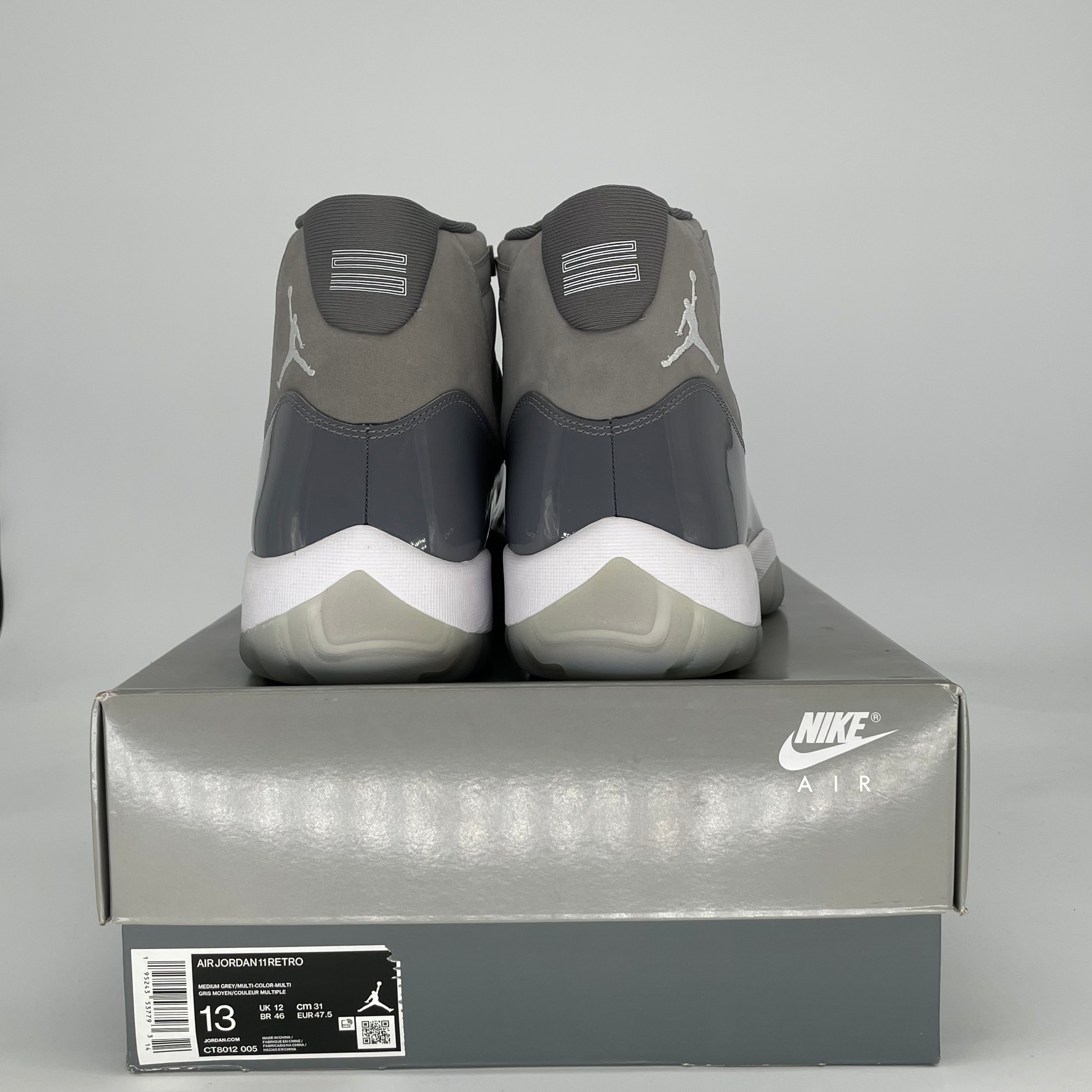AIR JORDAN 11 COOL GREY CT8012-005 SIZE 13/14.5W