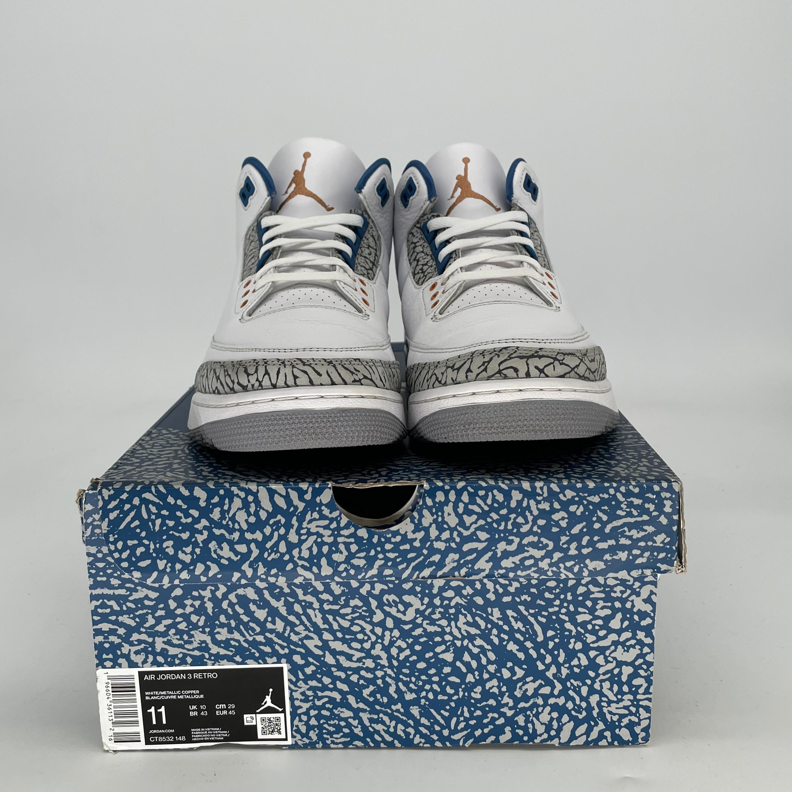 AIR JORDAN 3 WIZARDS CT8532-148 SIZE 11/12.5W