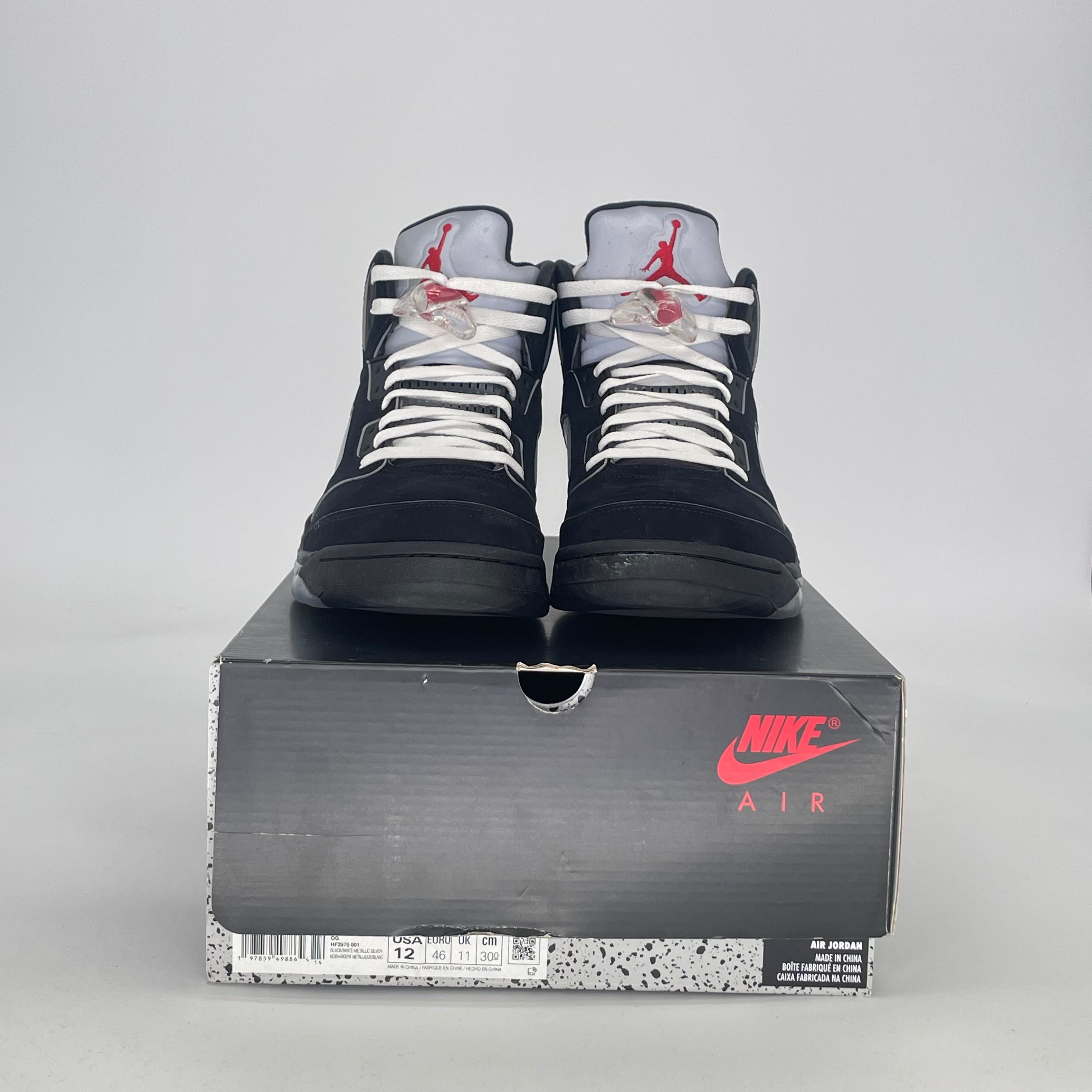 AIR JORDAN 5 BLACK METALLIC REIMAGINED HF3975-001 SIZE 12/13.5W