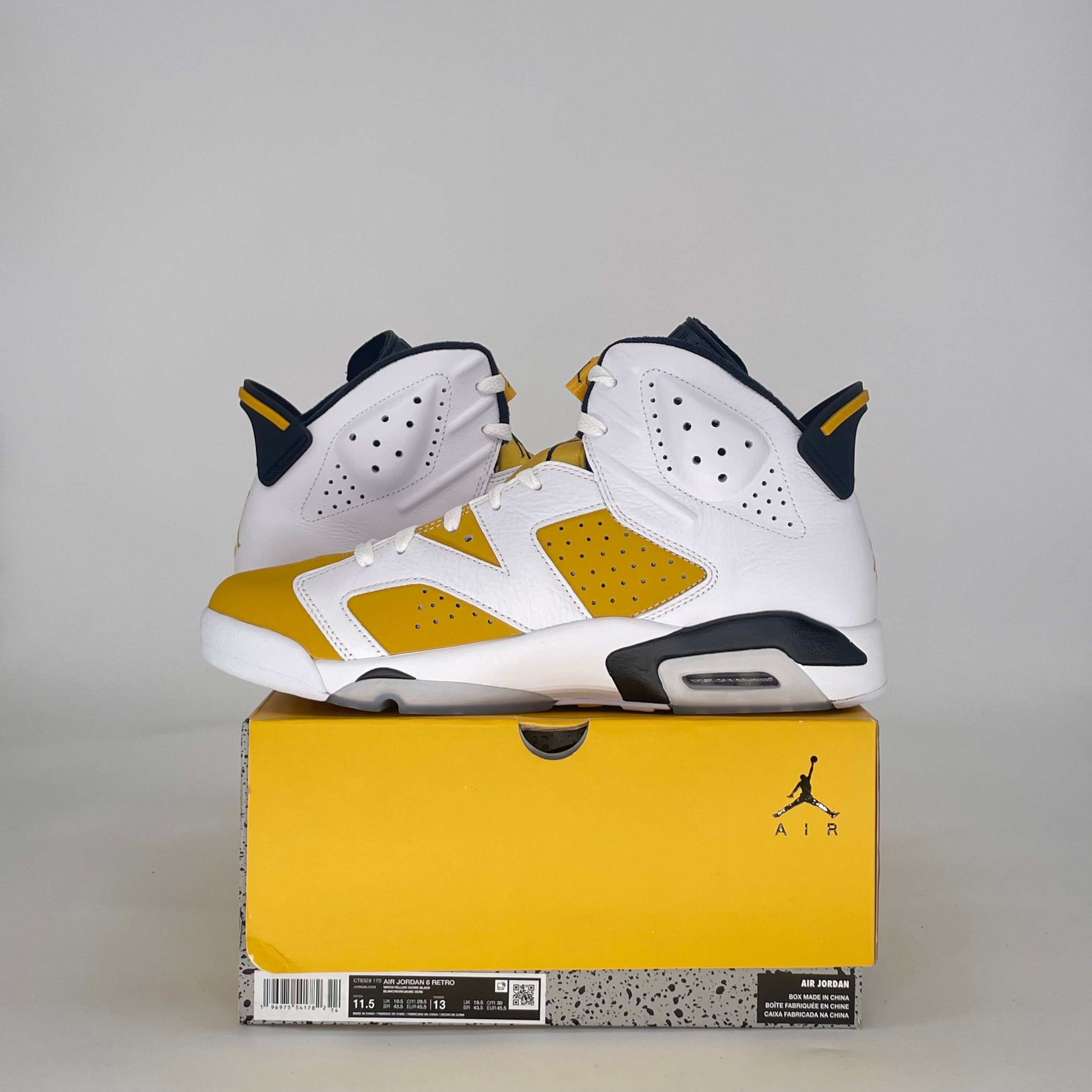 AIR JORDAN 6 YELLOW OCHRE CT8529-170 SIZE 11.5/13W