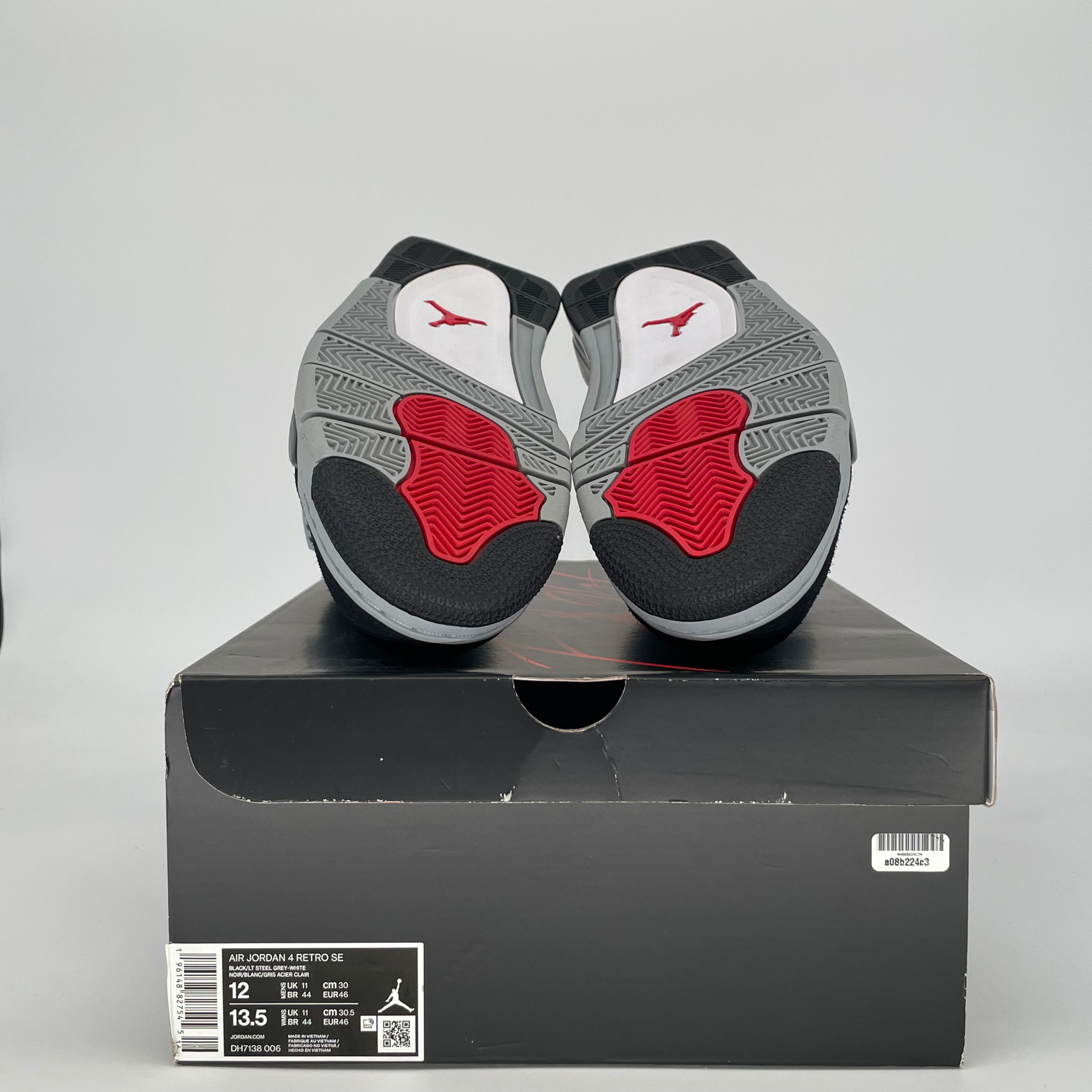 AIR JORDAN 4 BLACK CANVAS DH7138-006 SIZE 12/13.5W
