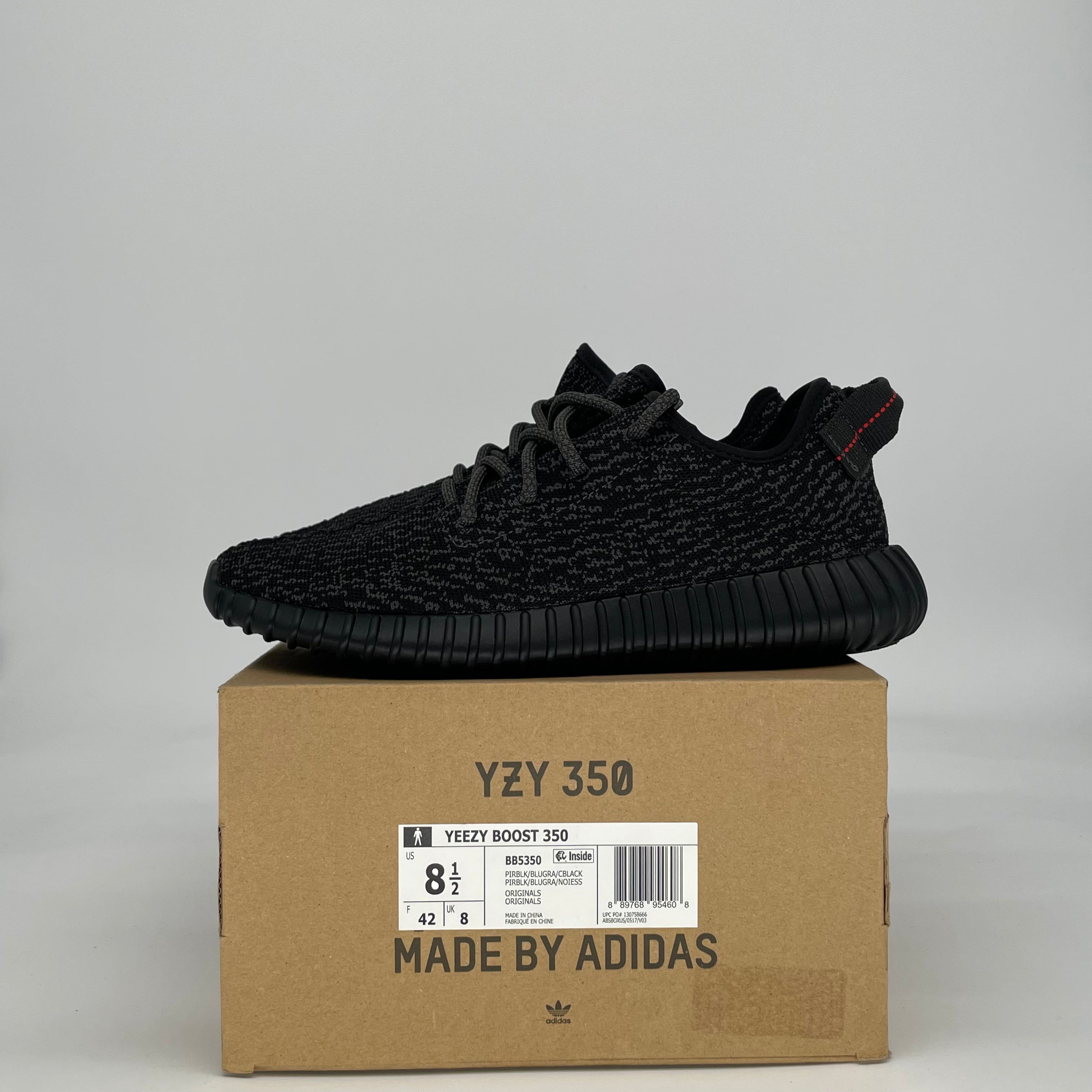ADIDAS YEEZY 350 PIRATE BLACK BB5350 SIZE 8.5/10W