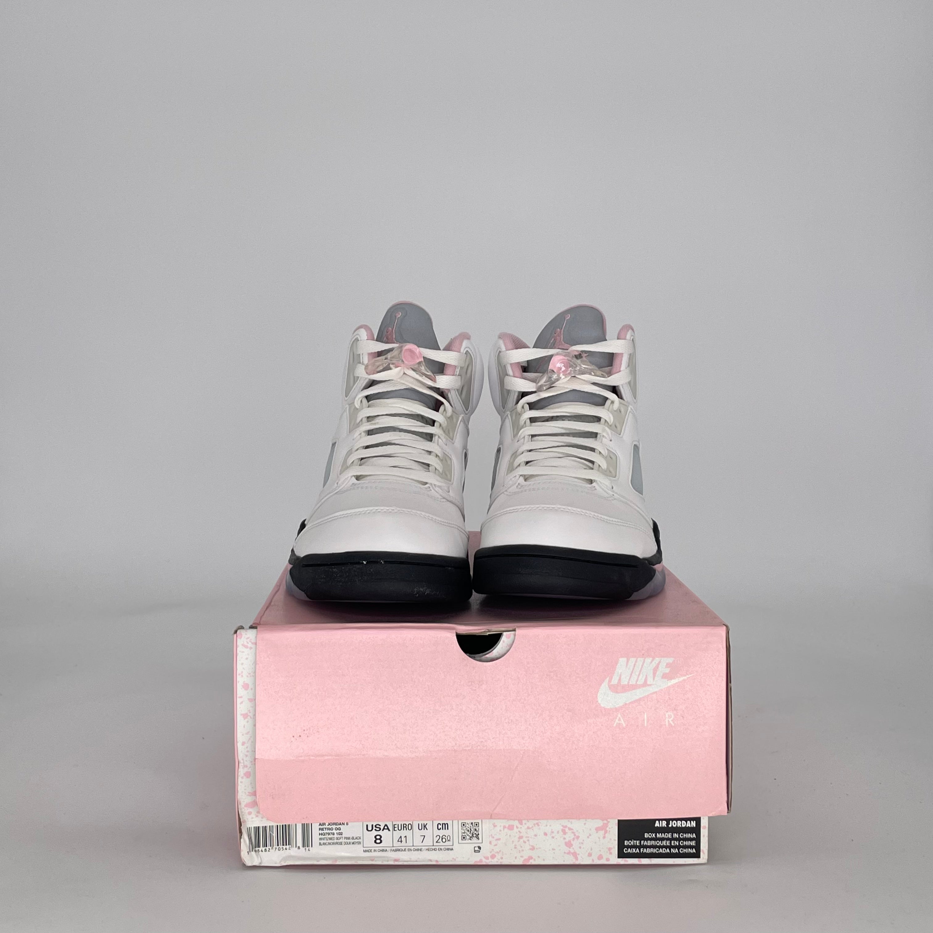 AIR JORDAN 5 MEDIUM SOFT PINK HQ7978-102 SIZE 8/9.5W