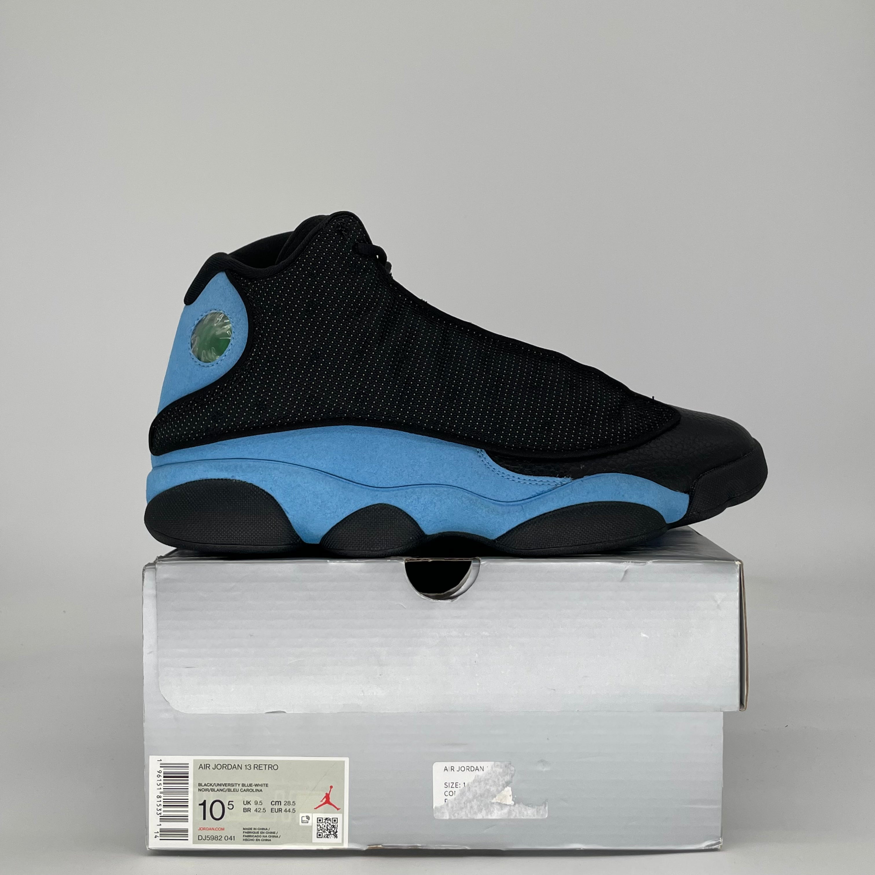AIR JORDAN 13 BLACK UNIVERSITY BLUE DJ5982-041 SIZE 10.5/12W