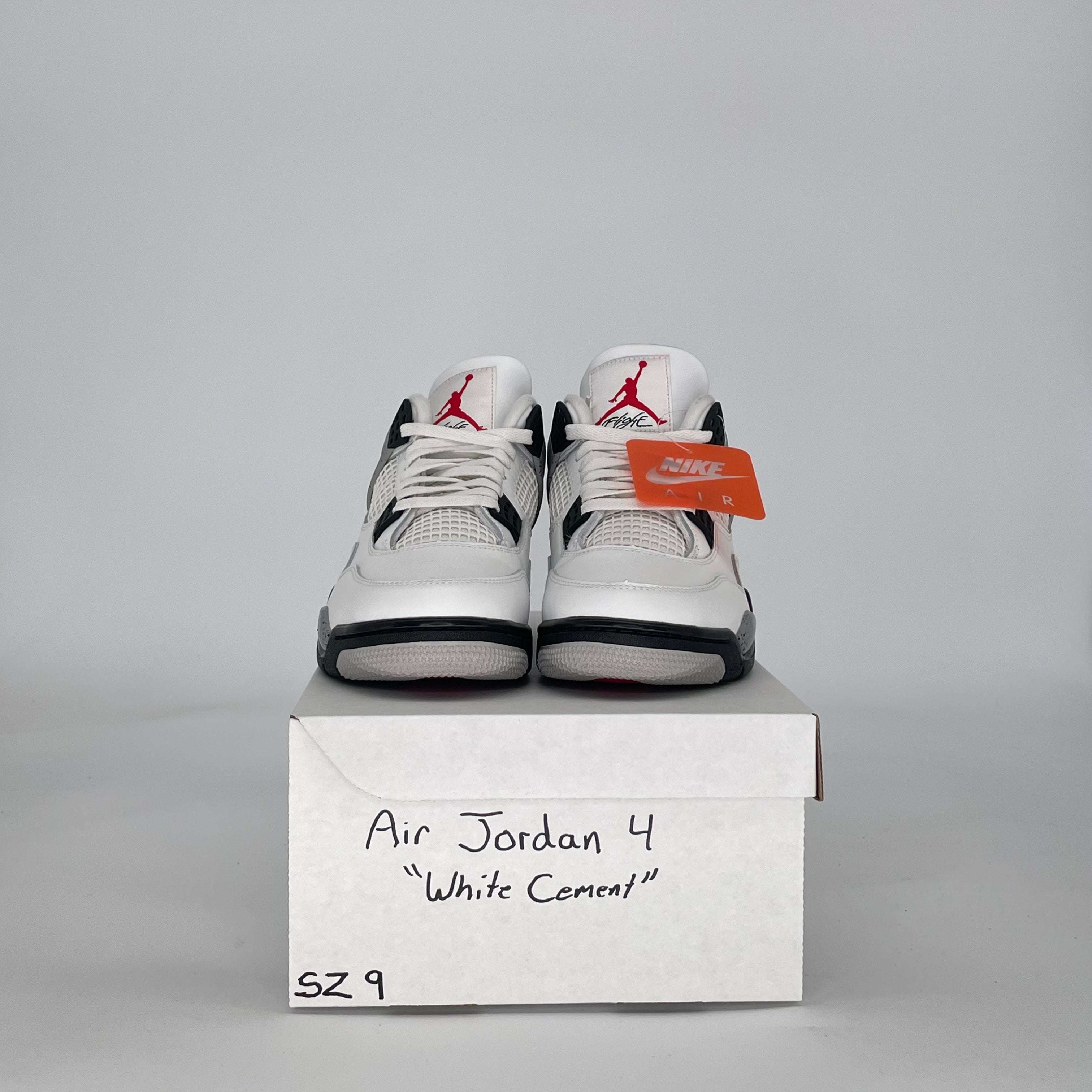 AIR JORDAN 4 WHITE CEMENT FV5029-100 SIZE 9/10.5W