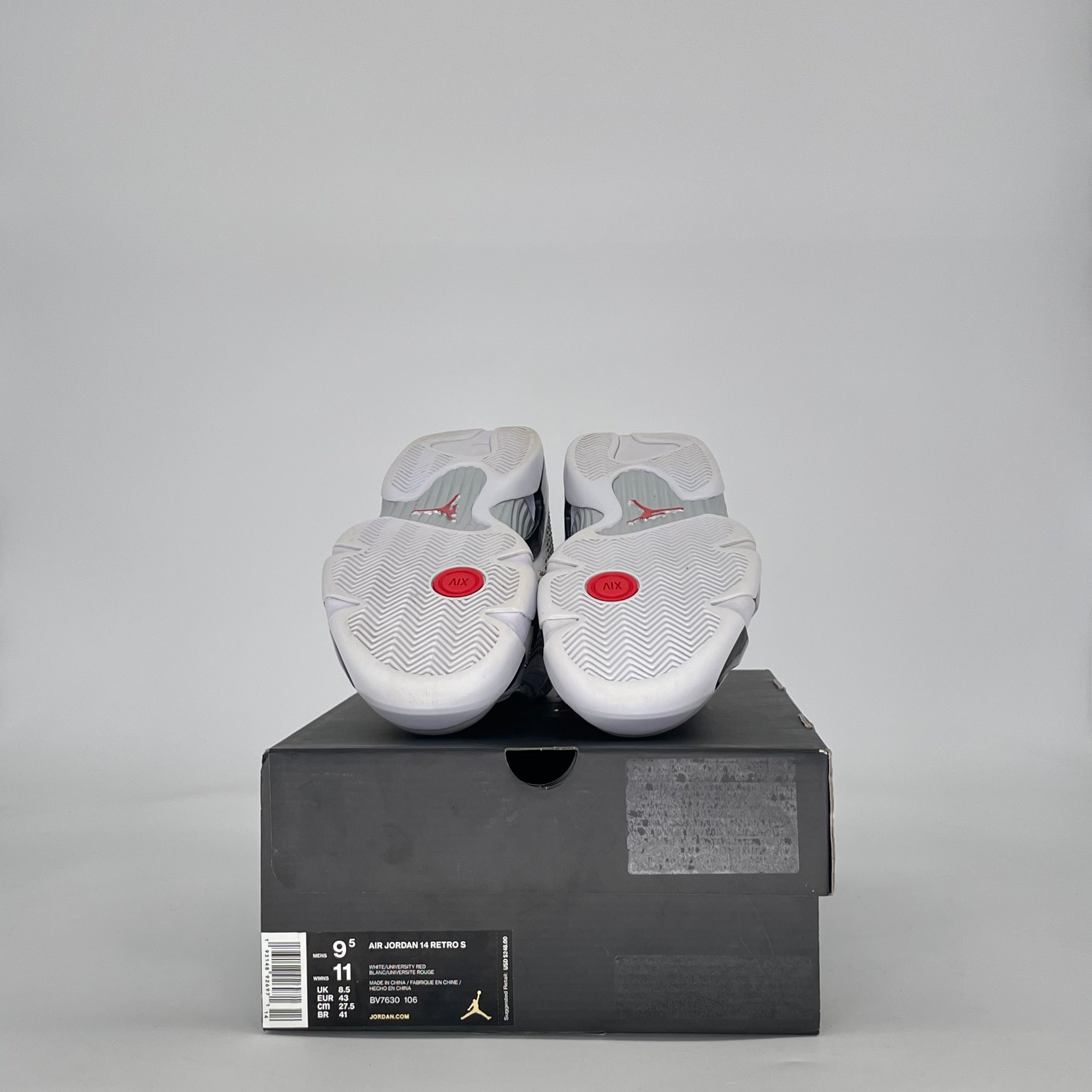 AIR JORDAN 14 SUPREME WHITE BV7630-106 SIZE 9.5/11W