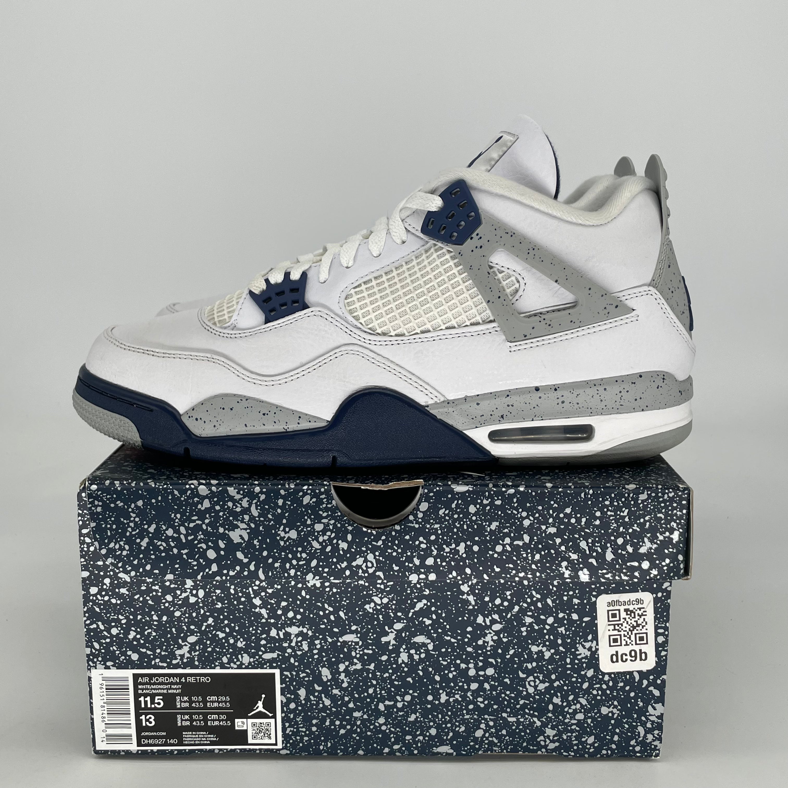 AIR JORDAN 4 MIDNIGHT NAVY DH6927-140 SIZE 11.5/13W
