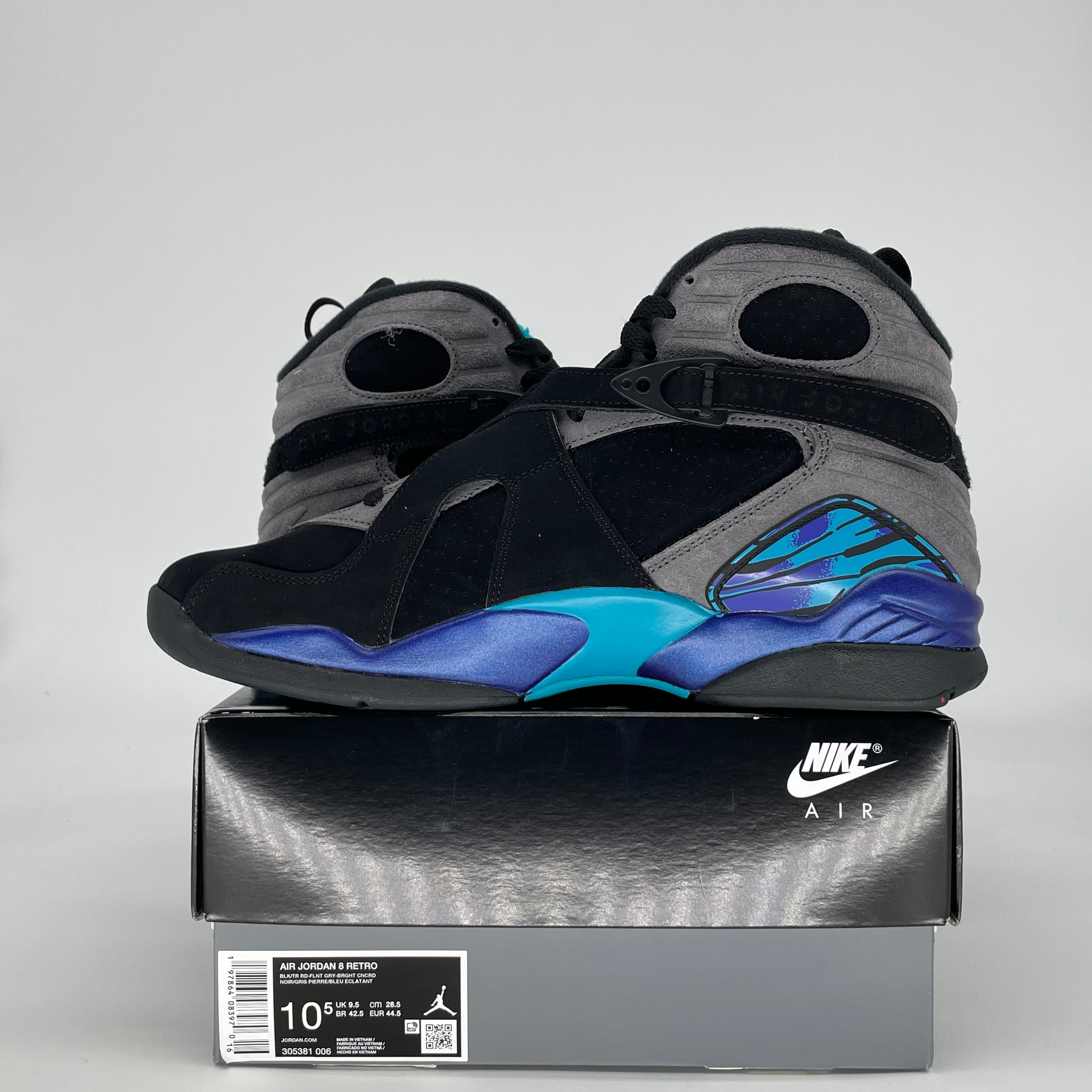 AIR JORDAN 8 AQUA 305381-006 SIZE 10.5/12W