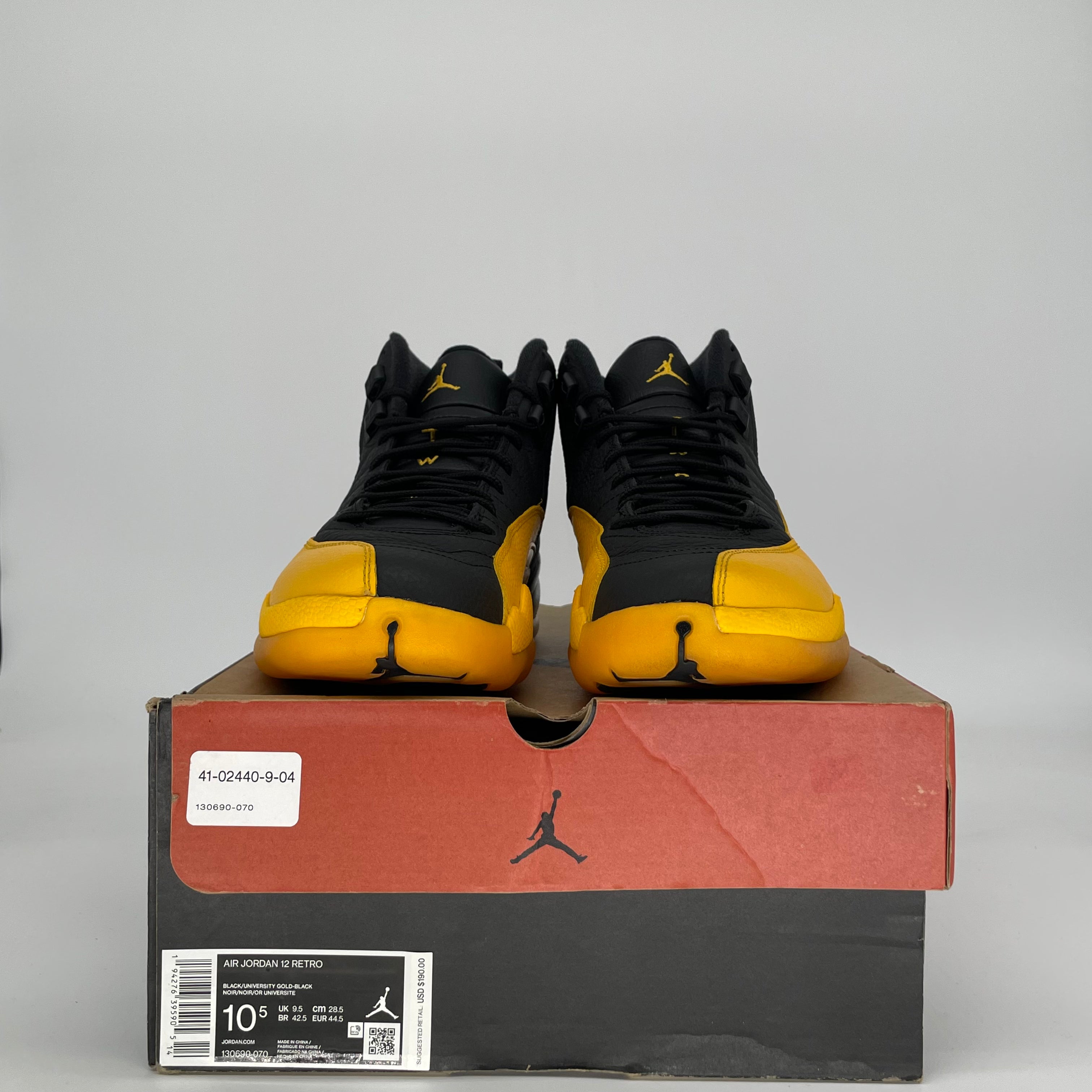 AIR JORDAN 12 UNIVERSITY GOLD 130690-070 SIZE 10.5/12W