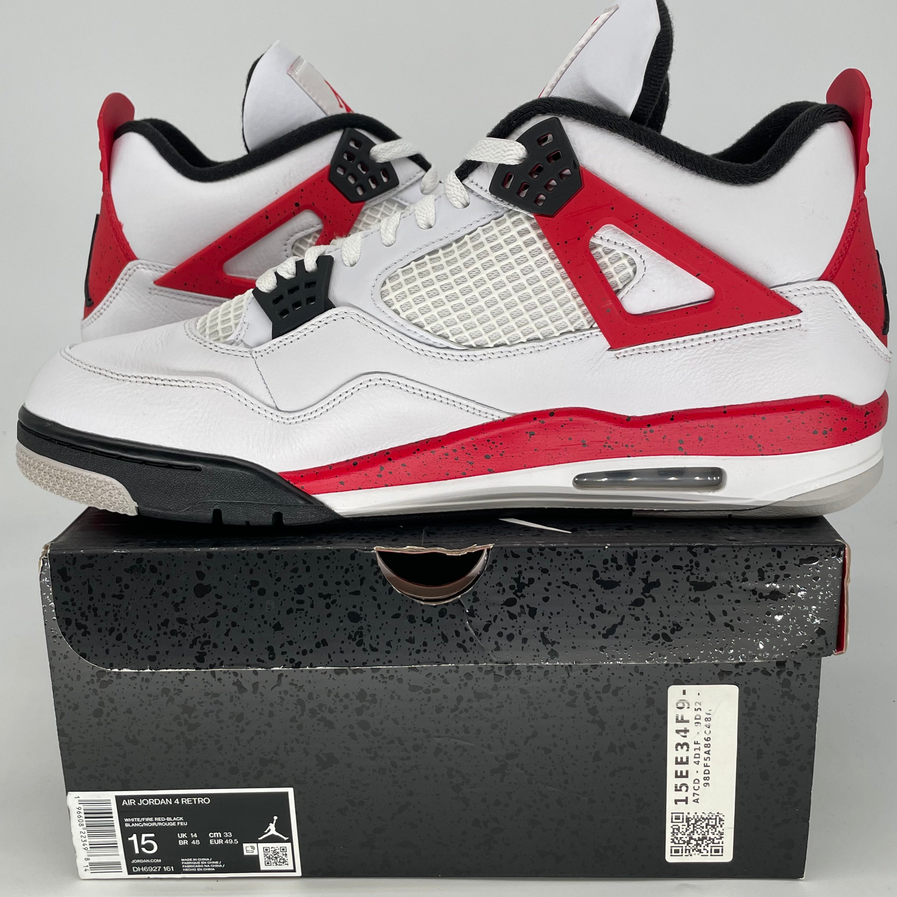 AIR JORDAN 4 RED CEMENT SIZE 15/16.5W DH6927-161