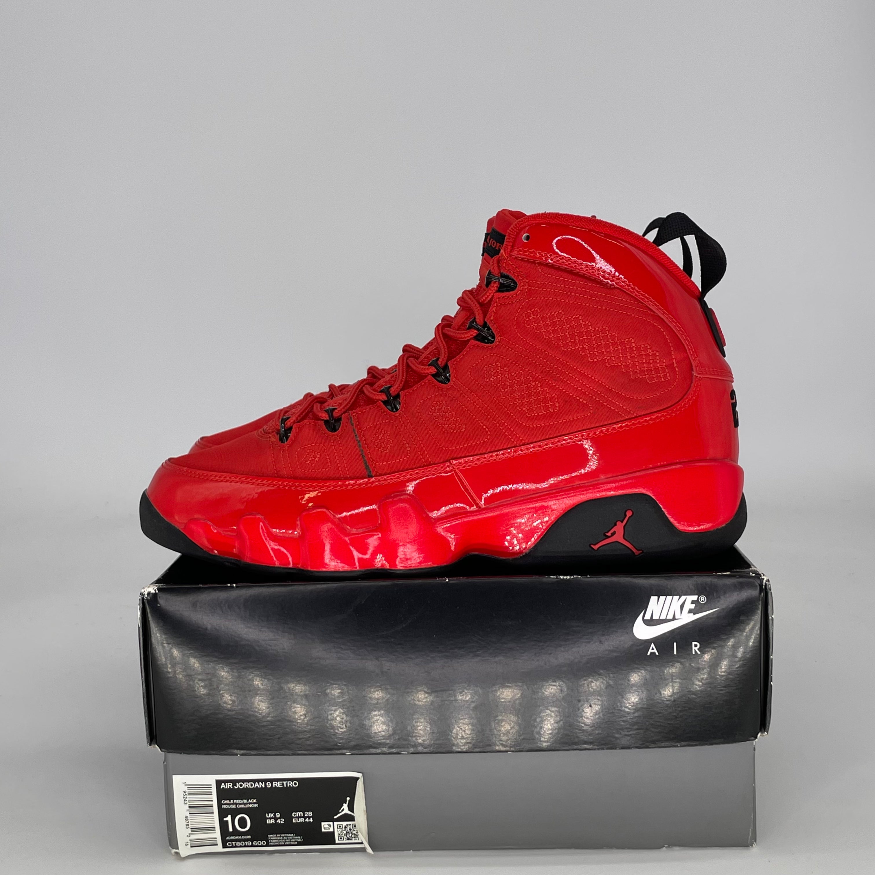 AIR JORDAN 9 CHILE RED CT8019-600 SIZE 10/11.5W