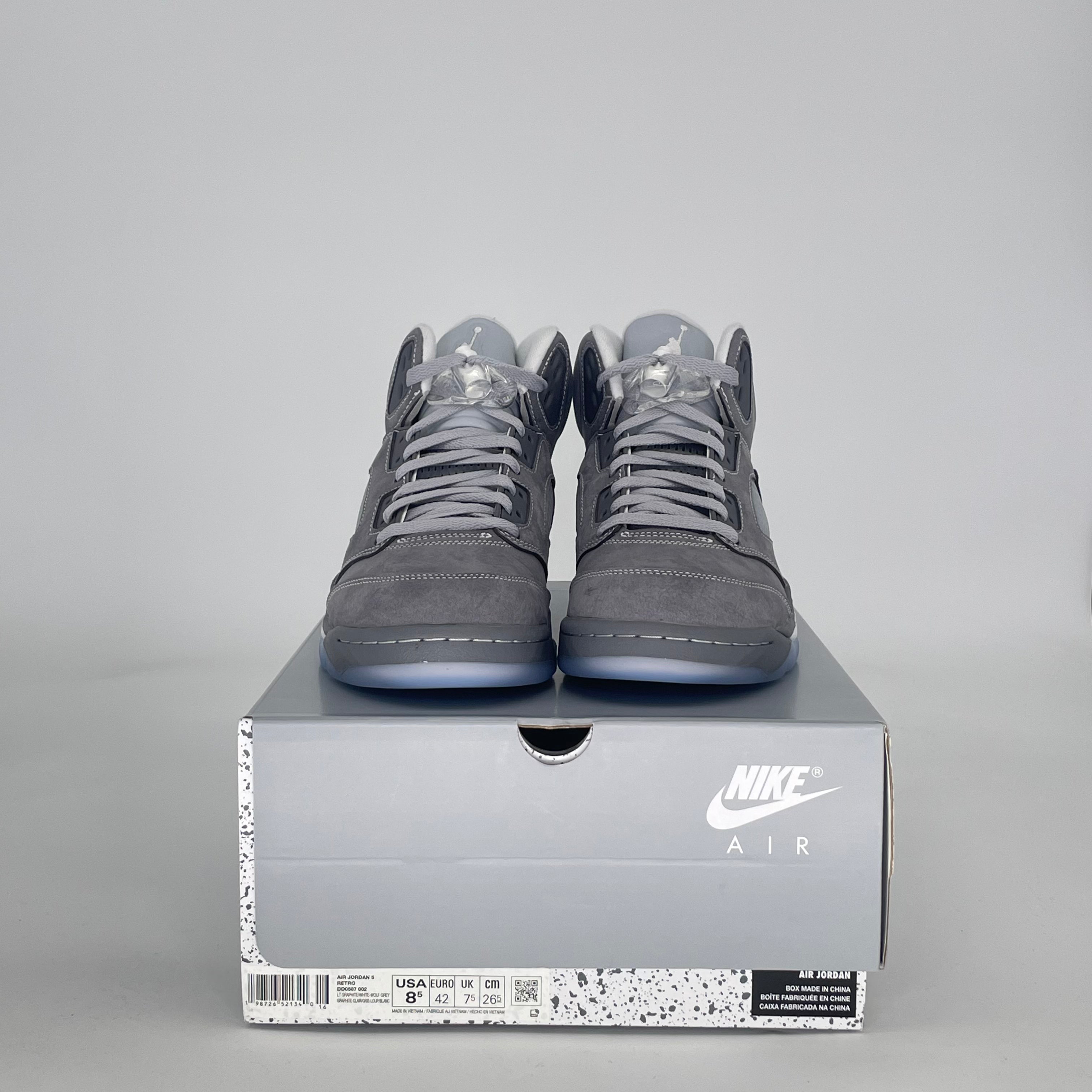 AIR JORDAN 5 WOLF GREY DD0587-002 SIZE 8.5/10W