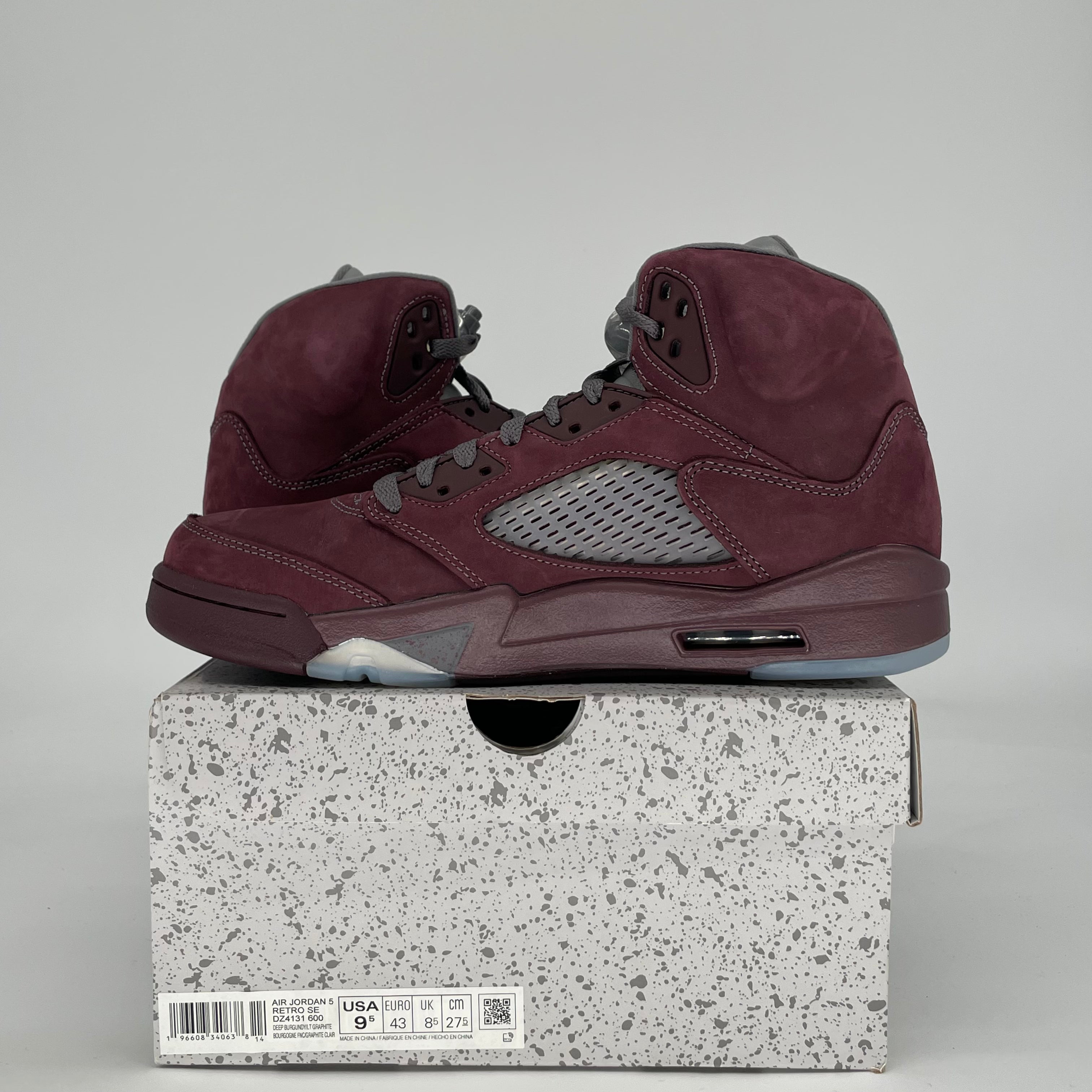 AIR JORDAN 5 BURGUNDY DZ4131-600 SIZE 9.5/11W