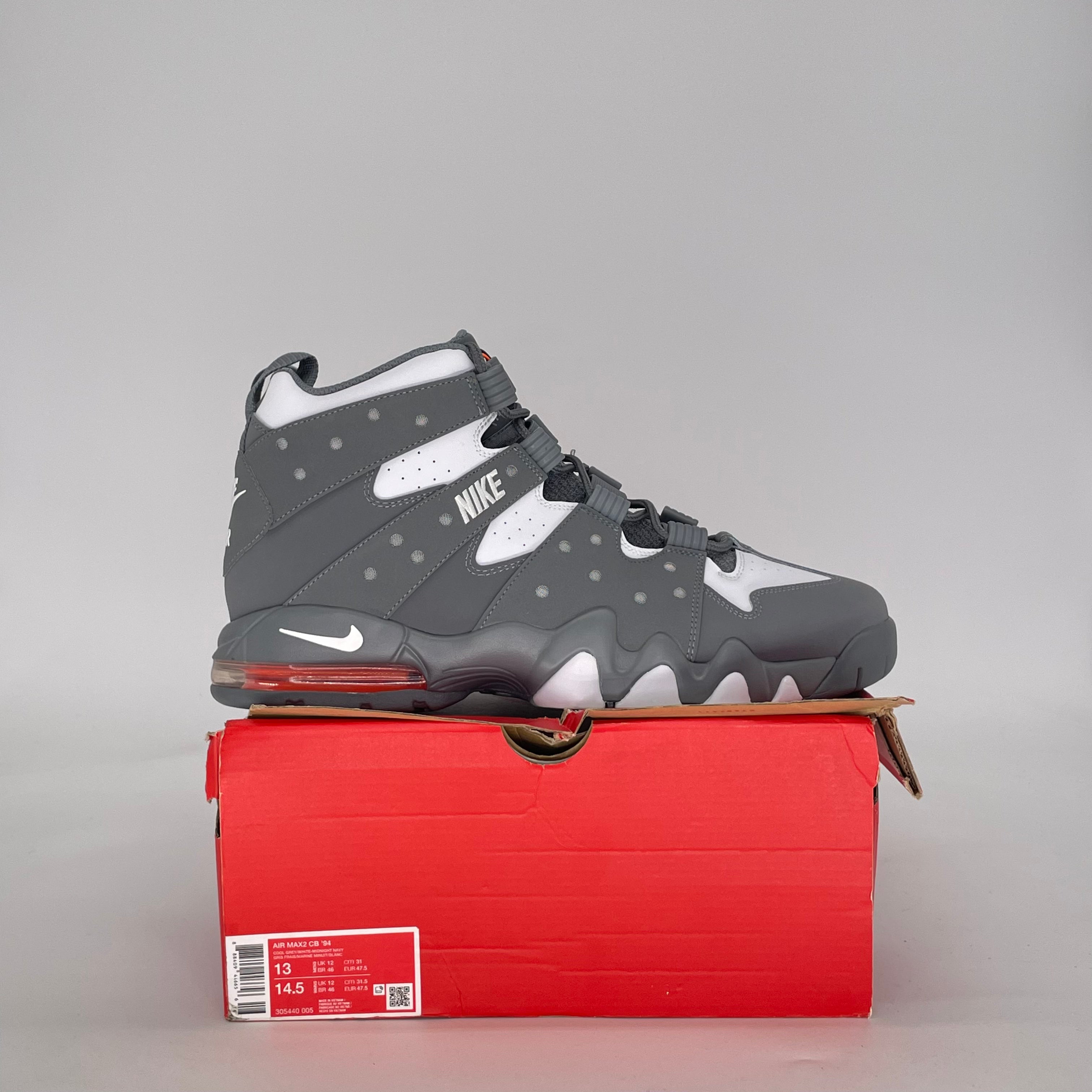 NIKE AIR MAX 2 CB '94 COOL GREY WHITE 305440-005 SIZE 13/14.5W