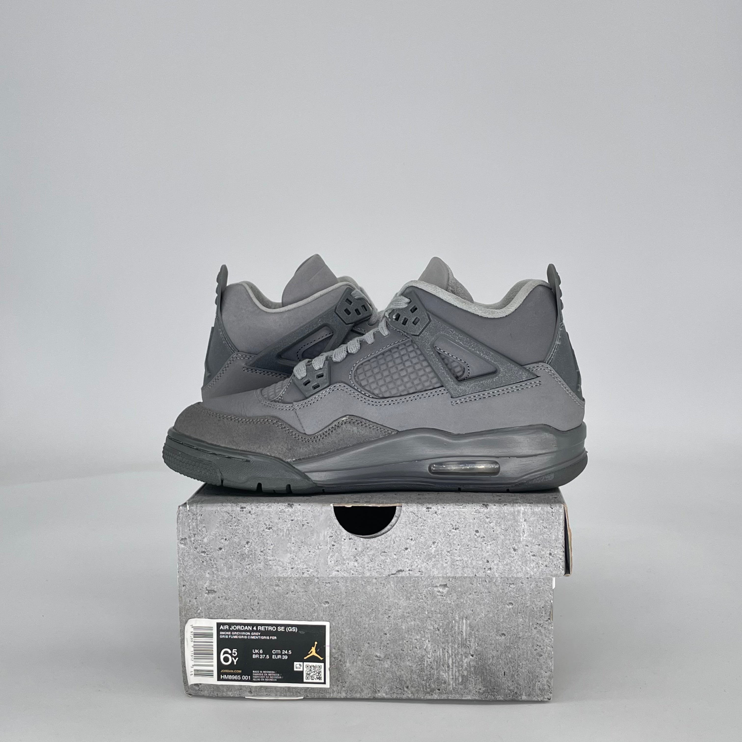 AIR JORDAN 4 PARIS OLYMPICS WET CEMENT HM8965-001 SIZE 6.5/8W GS