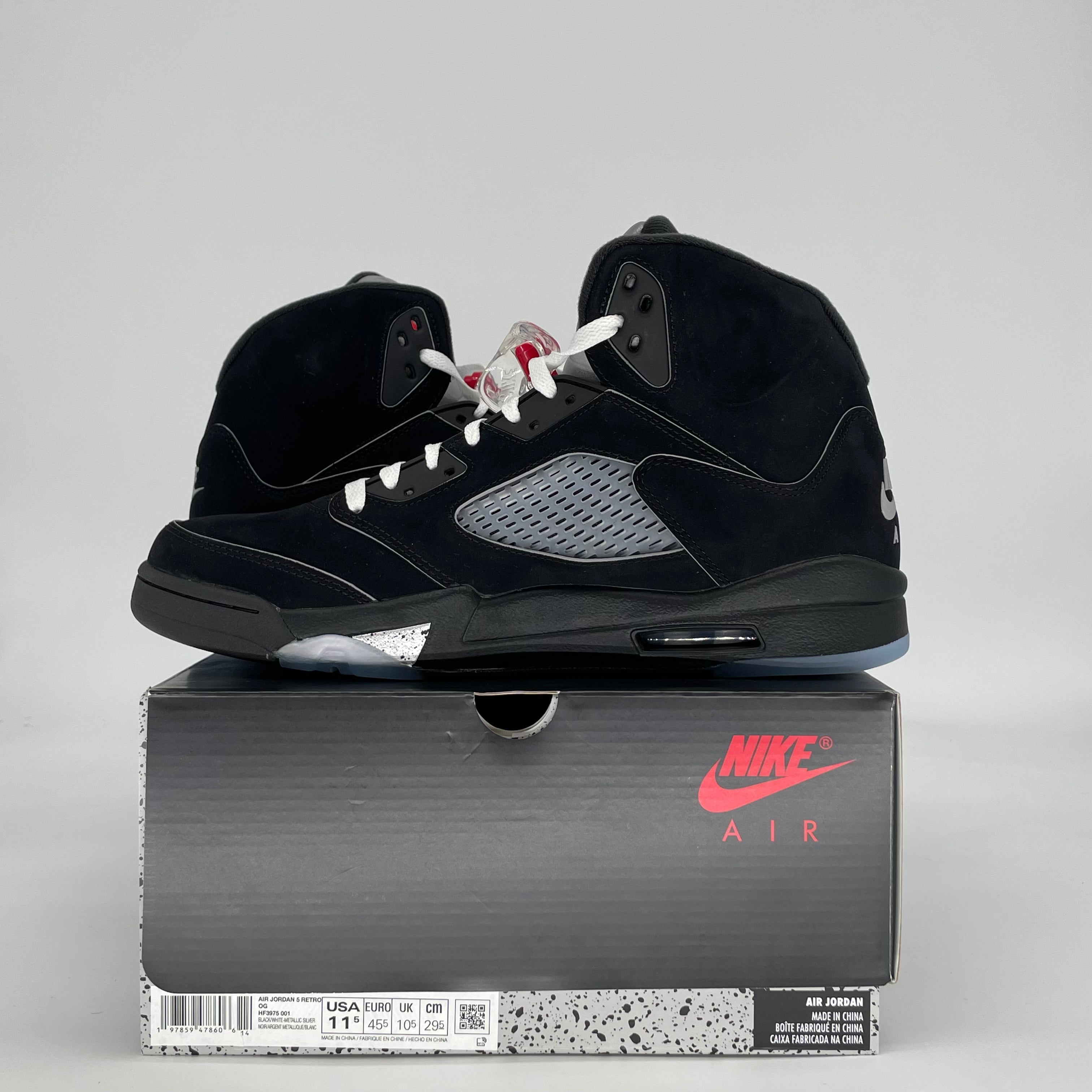 AIR JORDAN 5 BLACK METALLIC REIMAGINED HF3975-001 SIZE 11.5/13W