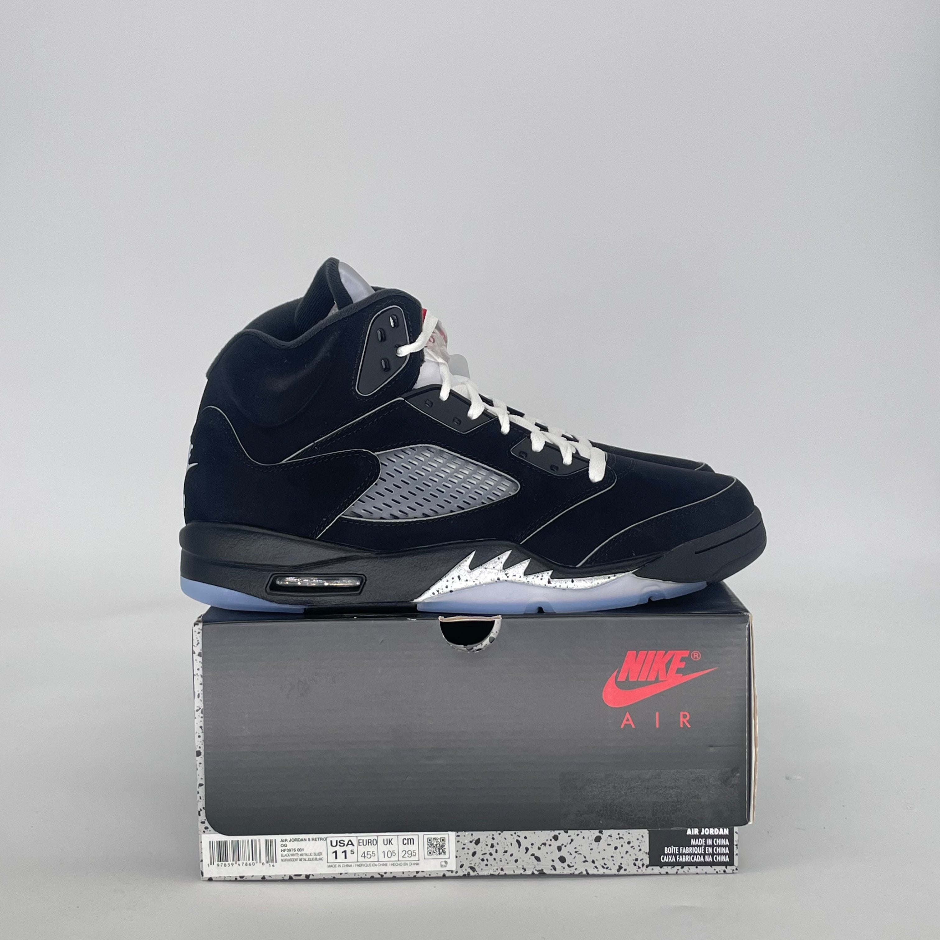 AIR JORDAN 5 BLACK METALLIC REIMAGINED HF3976-001 SIZE 11.5/13W