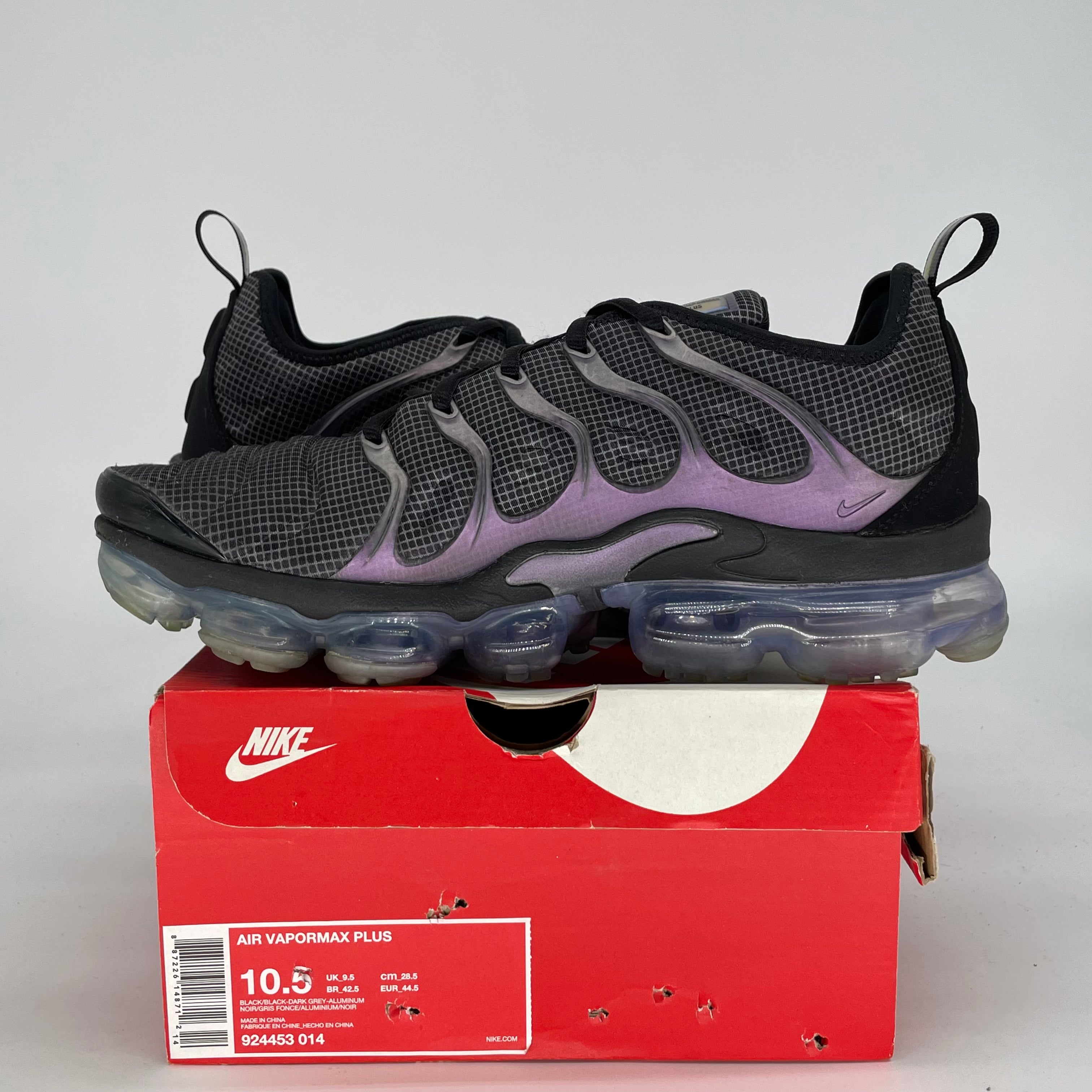 NIKE AIR VAPORMAX PLUS EGGPLANT 924453-014 SIZE 10.5/12W