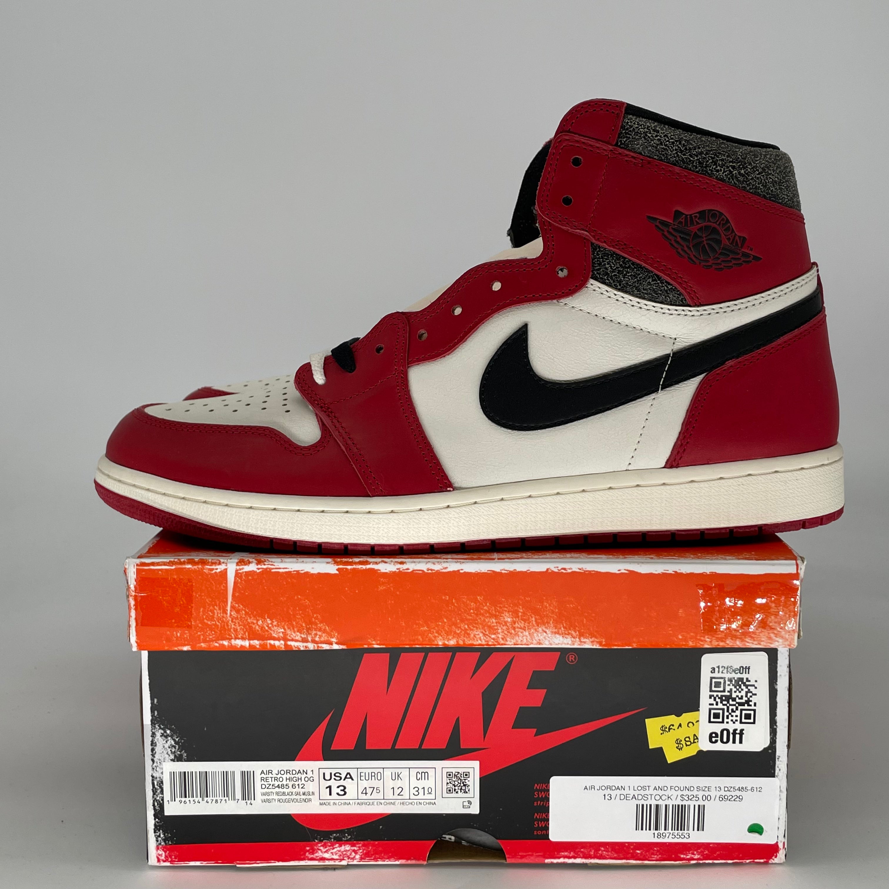 AIR JORDAN 1 CHICAGO LOST AND FOUND DZ5485-612 SIZE 13/14.5W