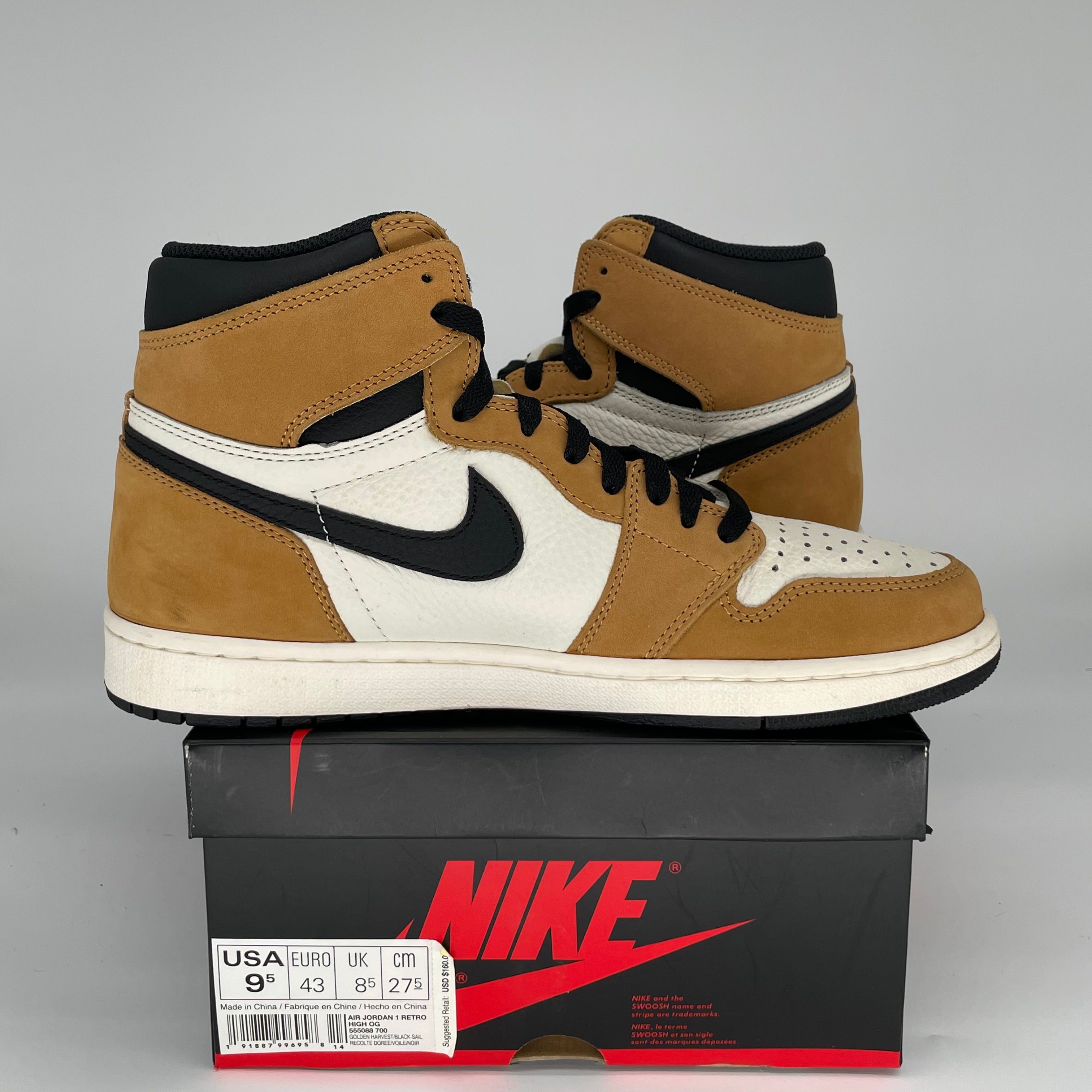 AIR JORDAN 1 ROOKIE OF THE YEAR 555088-700 SIZE 9.5/11W
