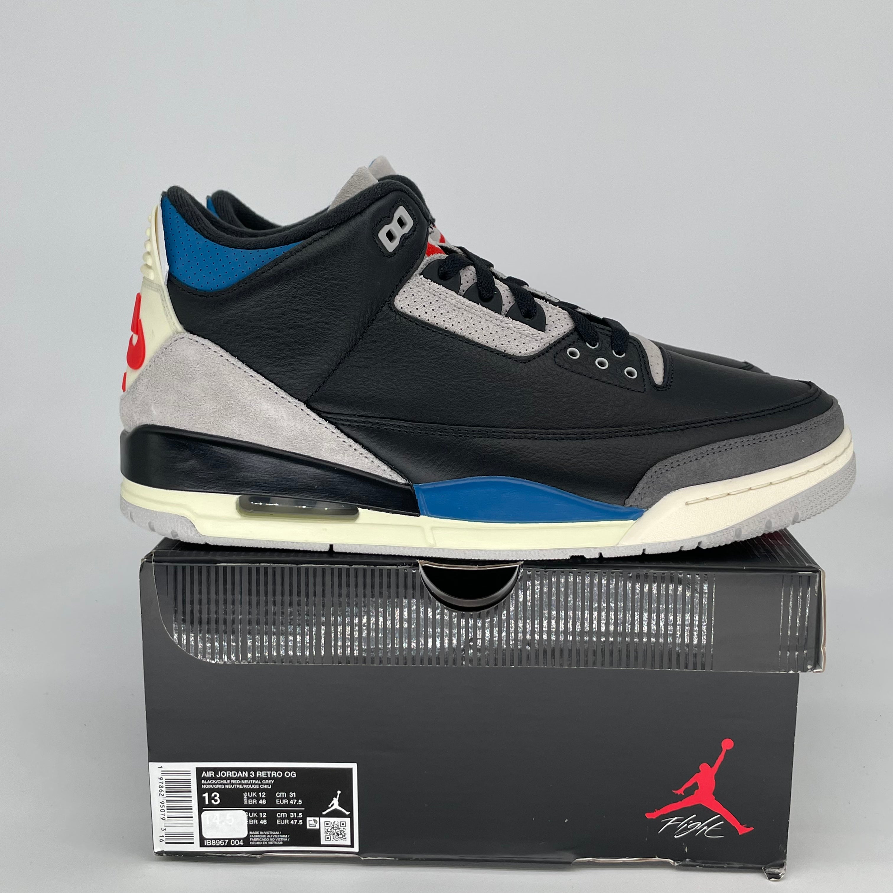 AIR JORDAN 3 RARE AIR IB8967-004 SIZE 13/14.5W