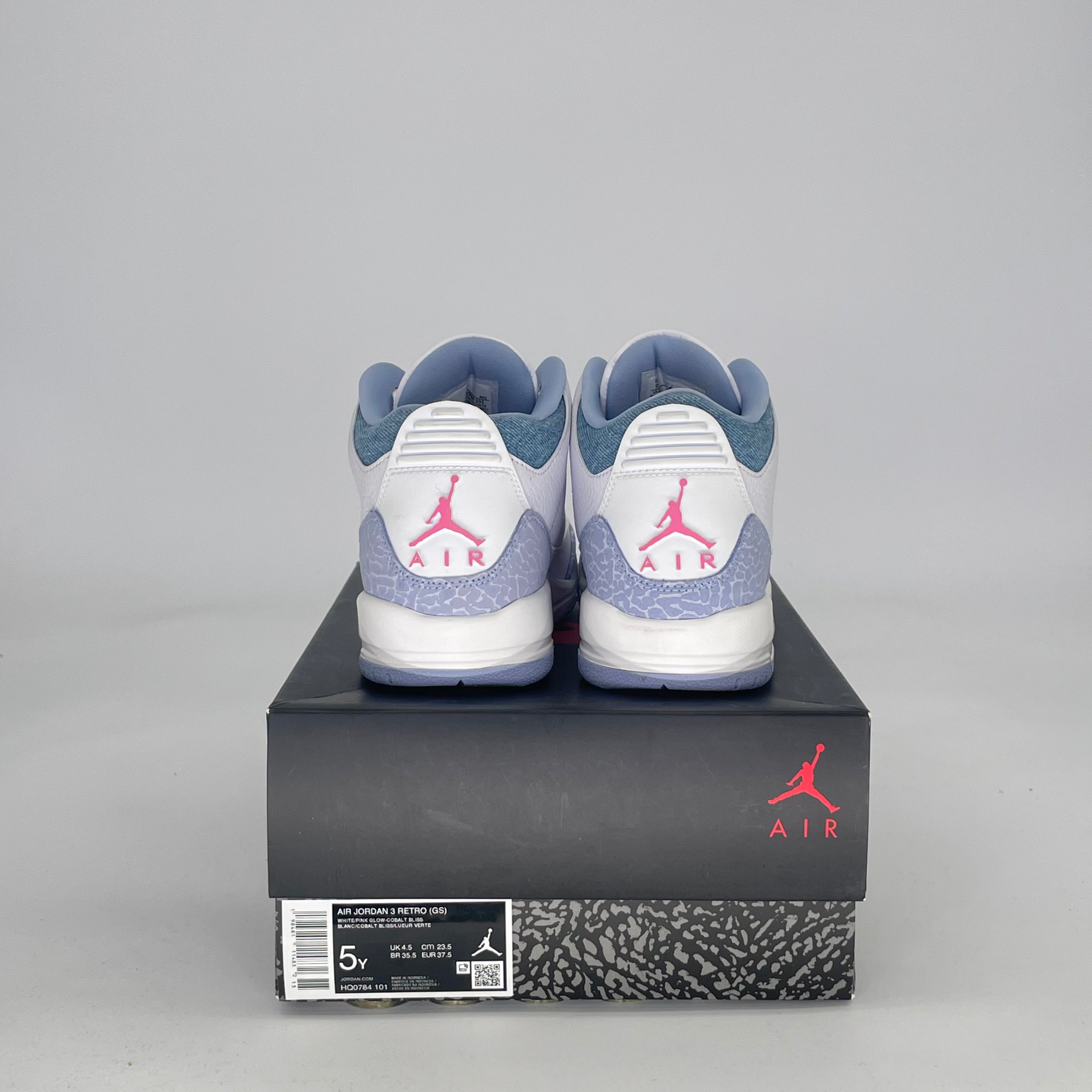AIR JORDAN 3 WHITE COBALT BLISS HQ0784-101 SIZE 5/6.5W GS