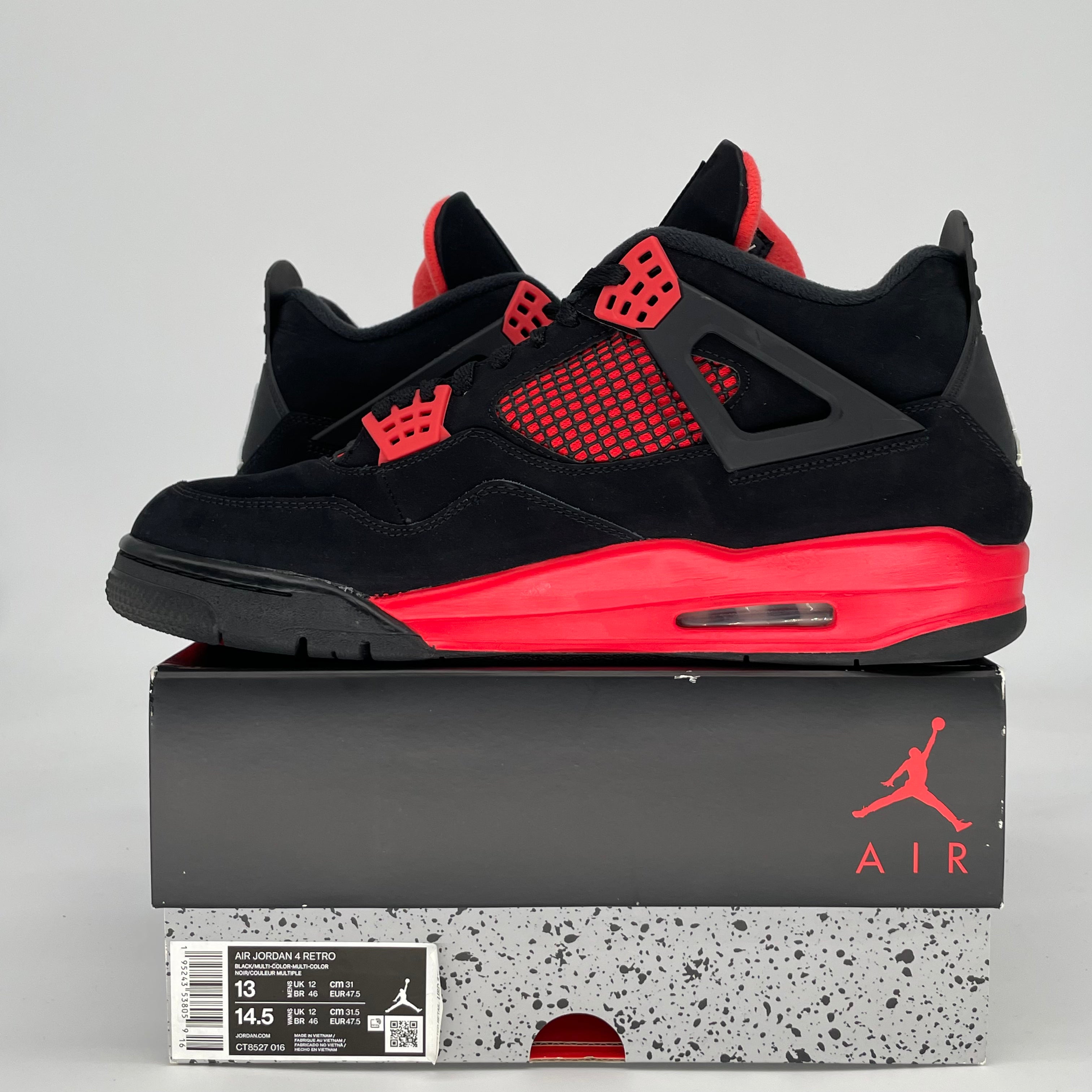 AIR JORDAN 4 RED THUNDER CT8527-016 SIZE 13/14.5W