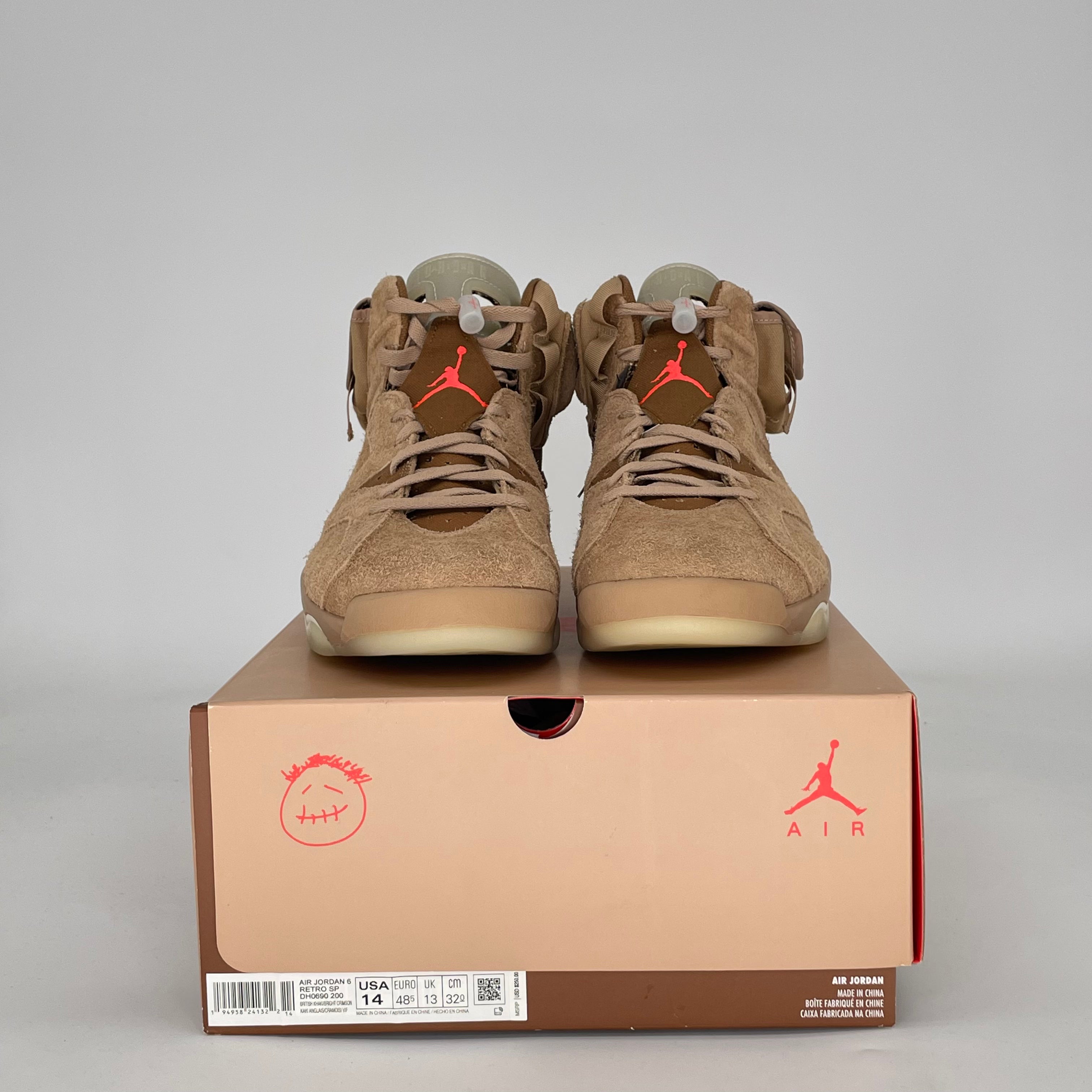 AIR JORDAN 6 TRAVIS SCOTT BRITISH KHAKI DH0690-200 SZ14/15.5W