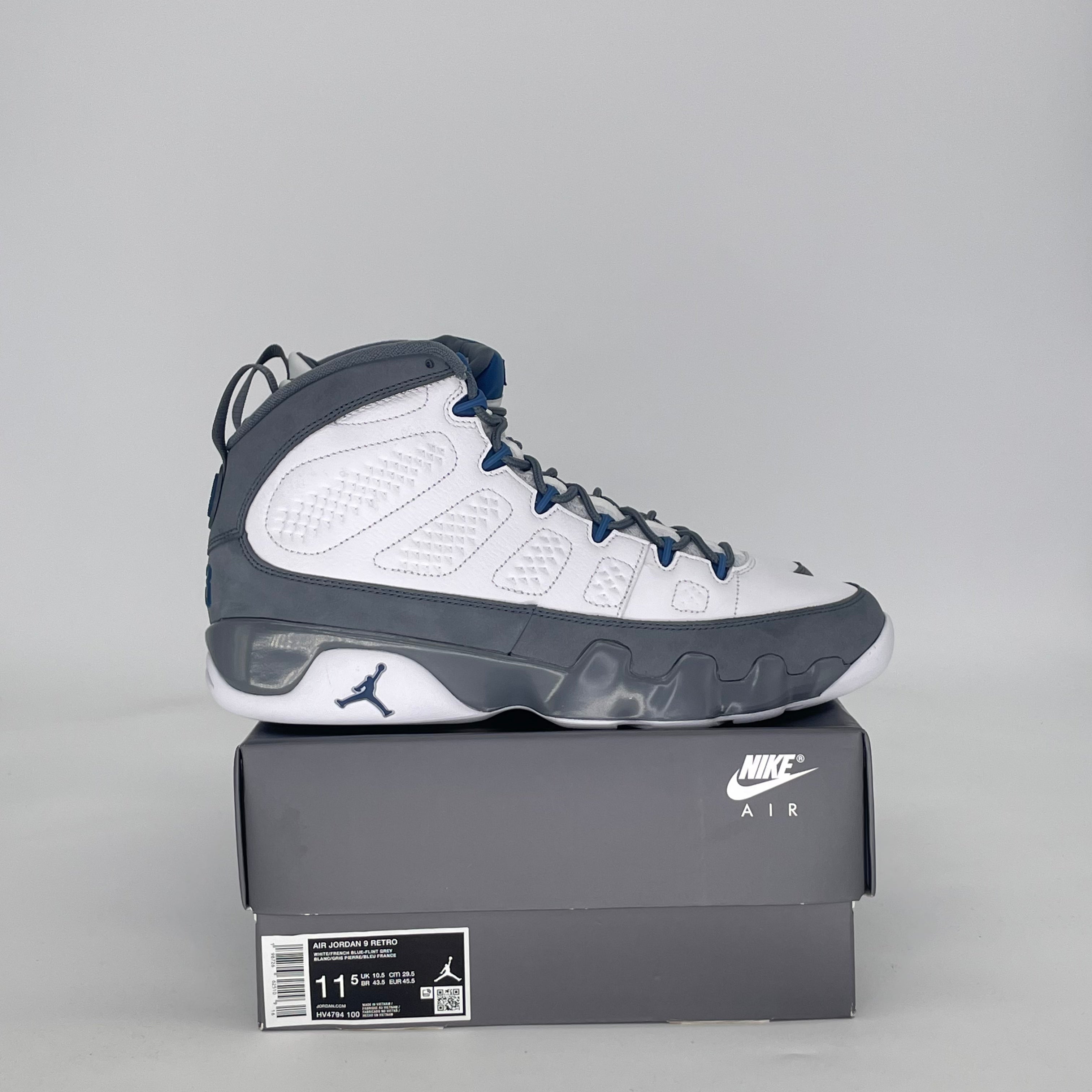 AIR JORDAN 9 FLINT GREY FRENCH BLUE HV4794-100 SIZE 11.5/13W