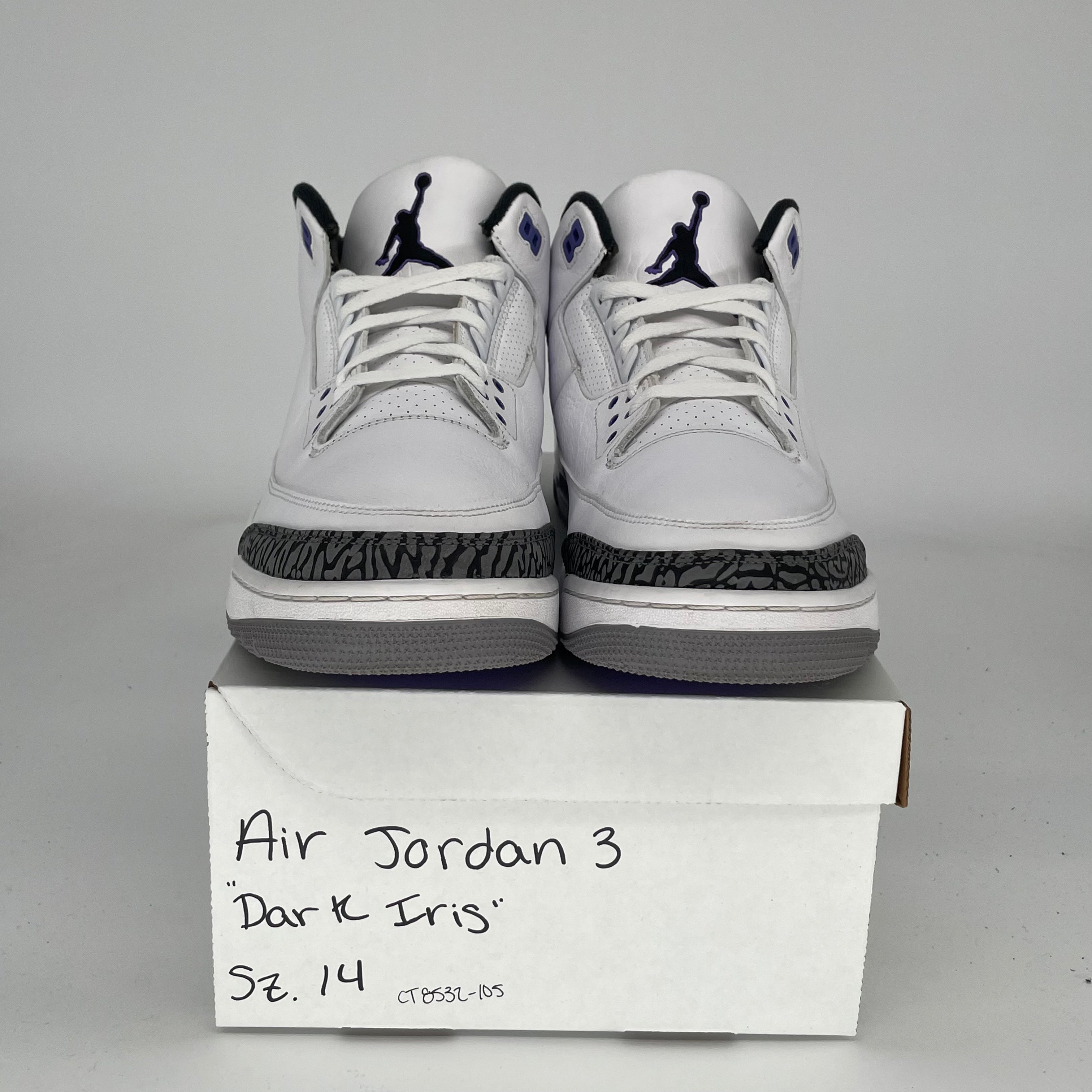 AIR JORDAN 3 DARK IRIS SIZE 14/15.5W CT8532-105