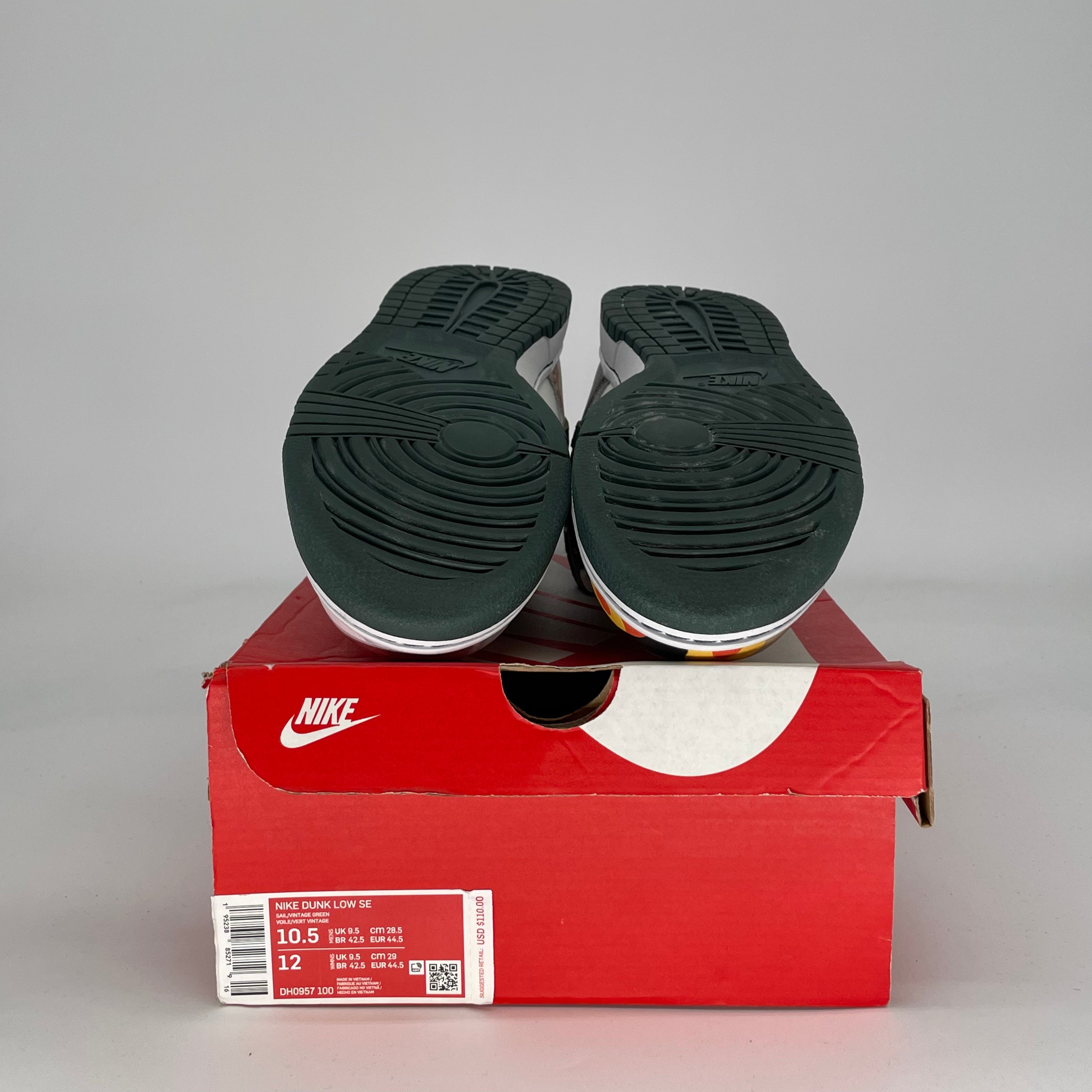 NIKE DUNK LOW SAIL MULTI CAMO DH0957-100 SIZE 10.5/12W