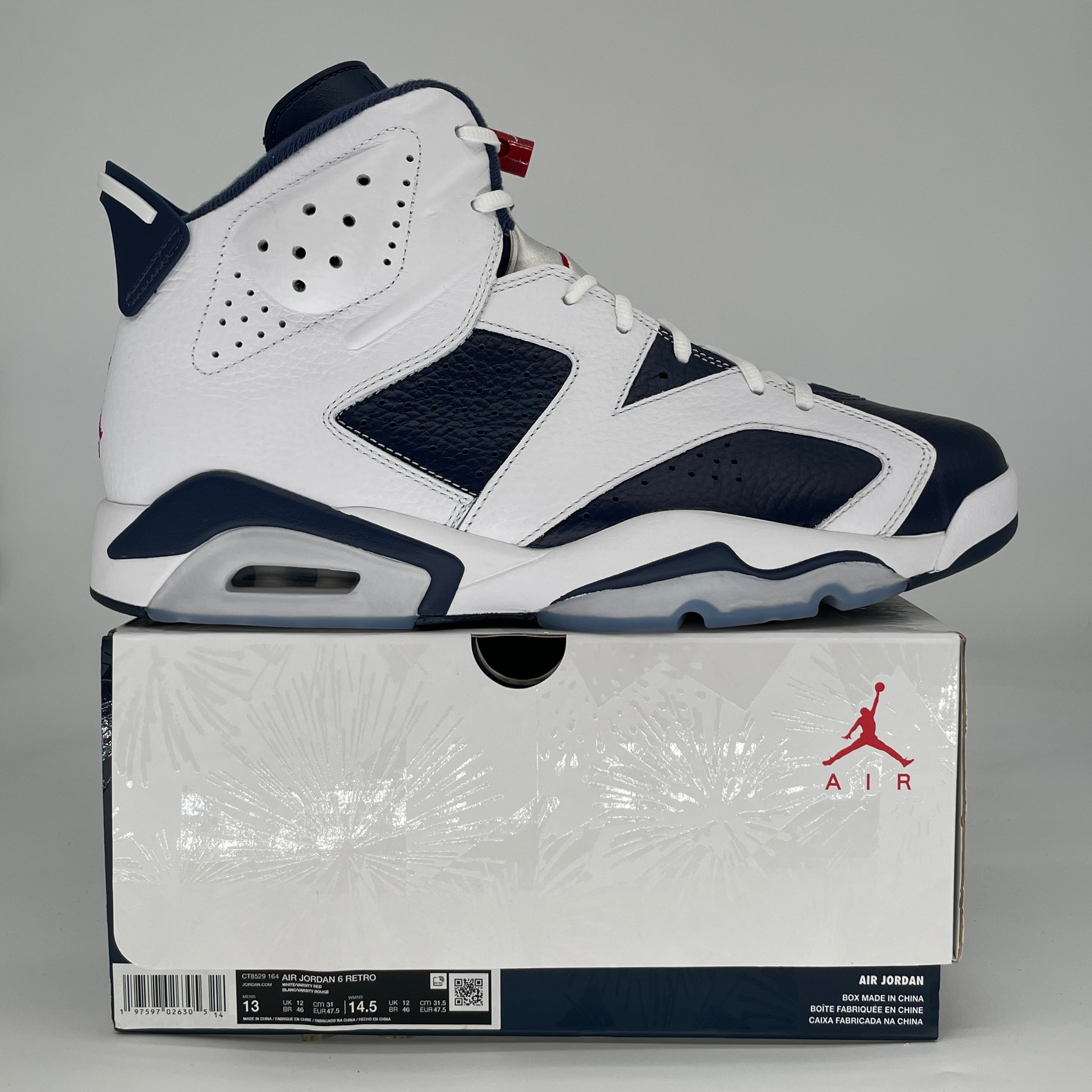 AIR JORDAN 6 OLYMPIC CT8529-164 SIZE 13/14.5W