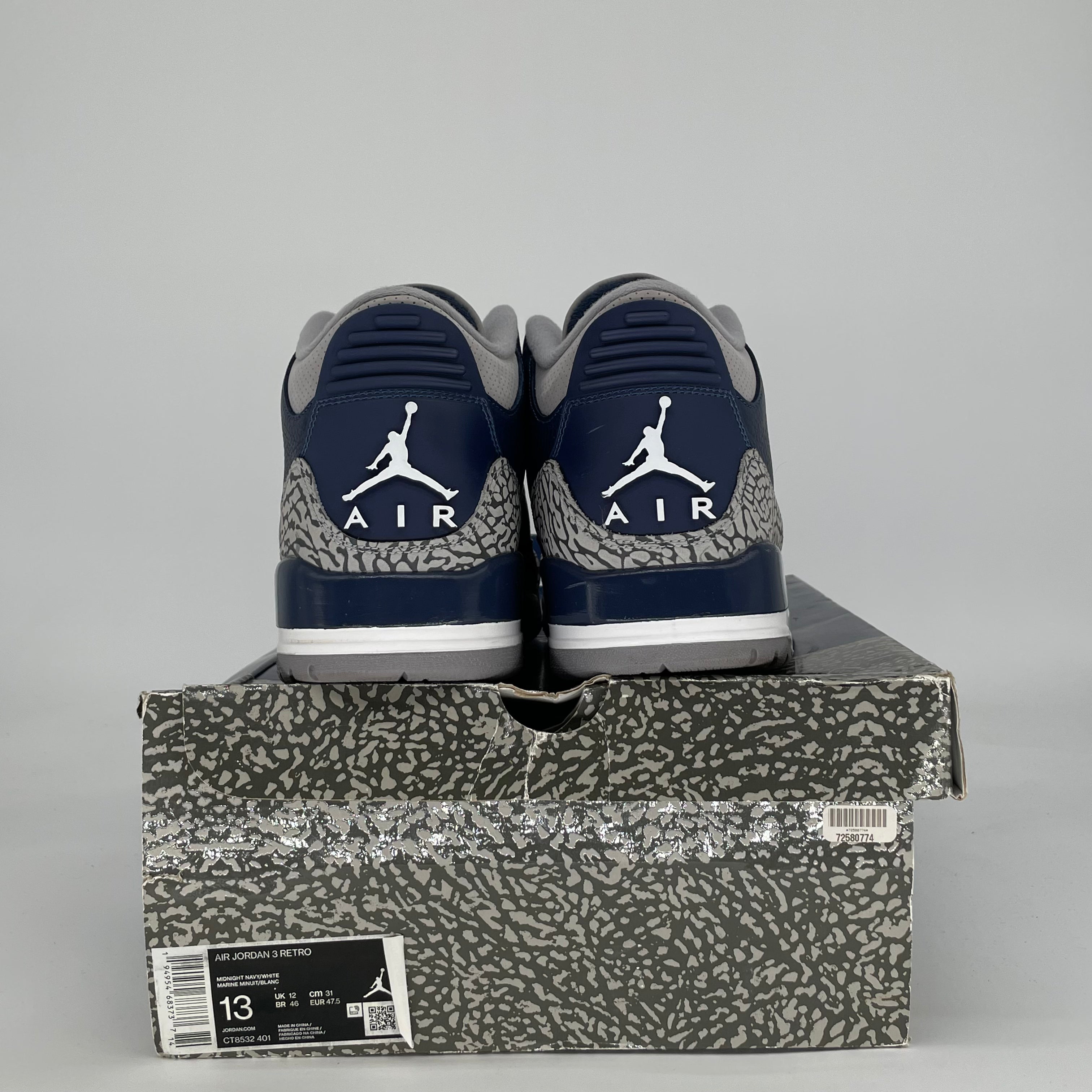 AIR JORDAN 3 GEORGETOWN CT8532-401 SIZE 13/14.5W