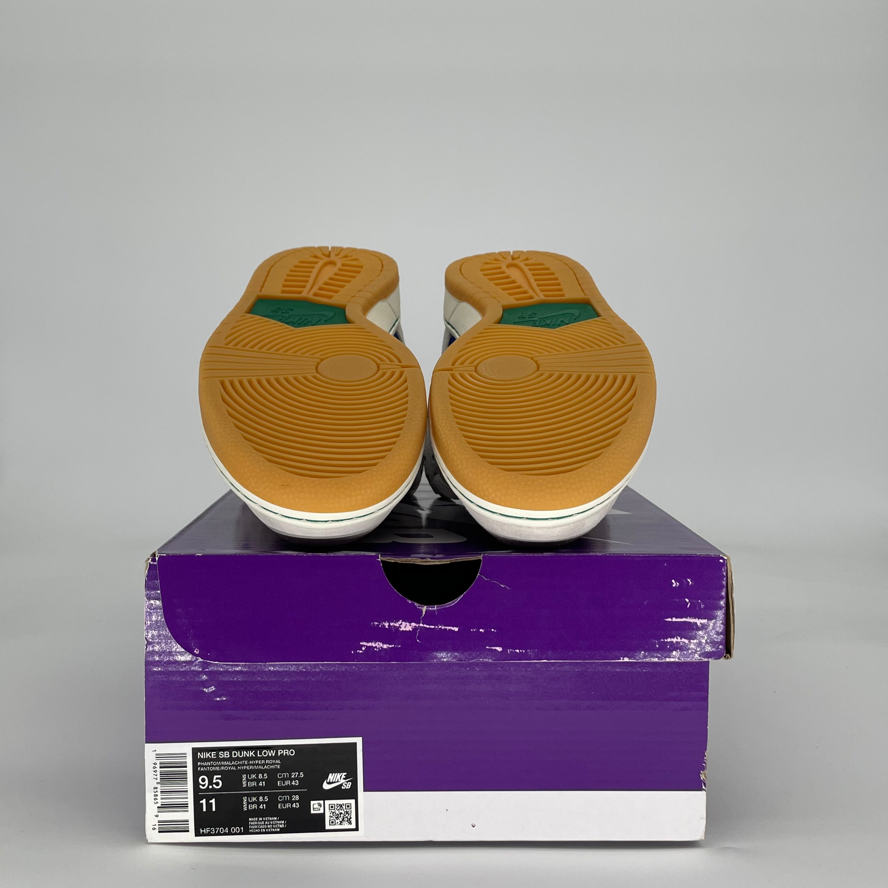 NIKE SB DUNK LOW HYPER ROYAL MALACHITE HF3704-001 SIZE 9.5/11W