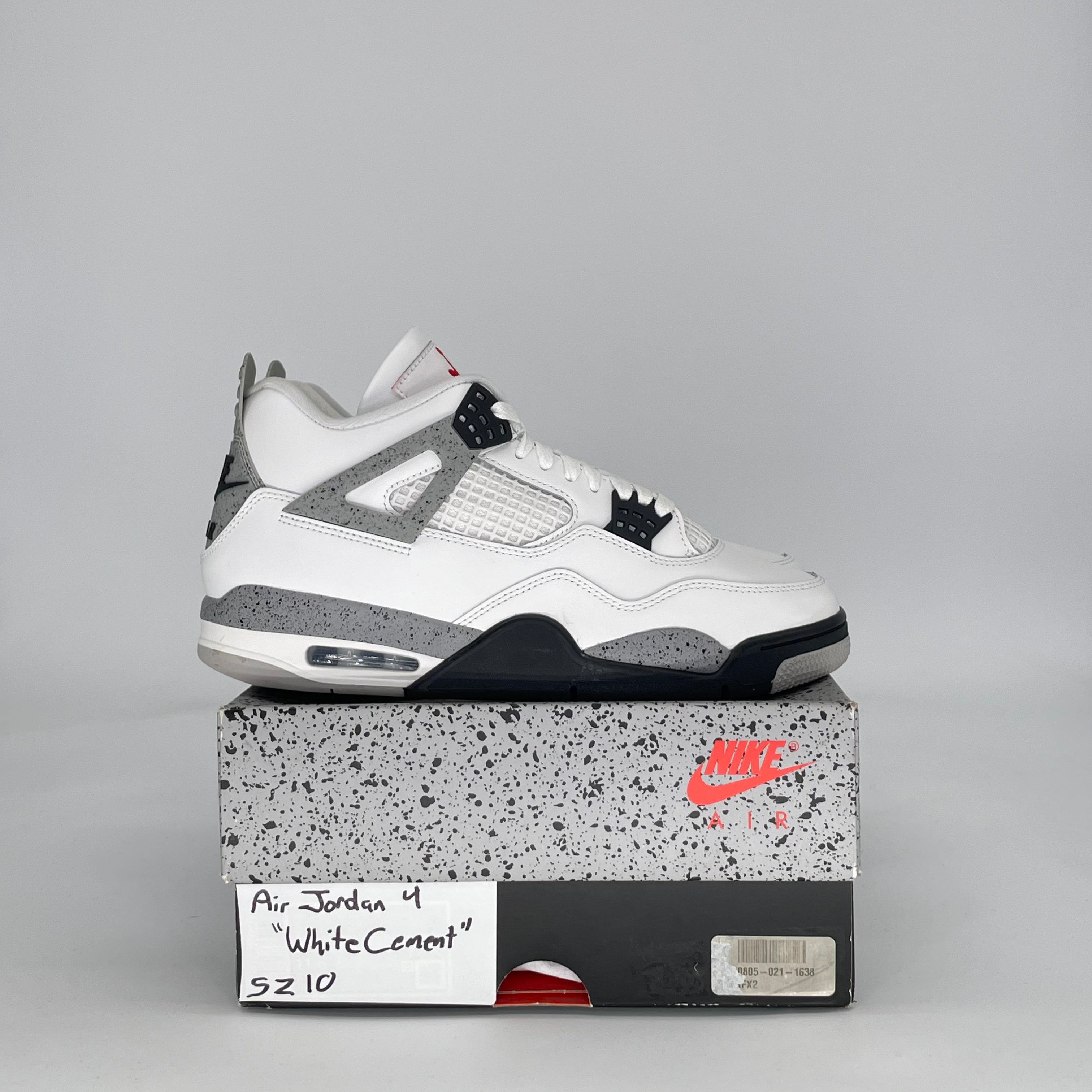 AIR JORDAN 4 WHITE CEMENT FV5029-100 SIZE 10/11.5W
