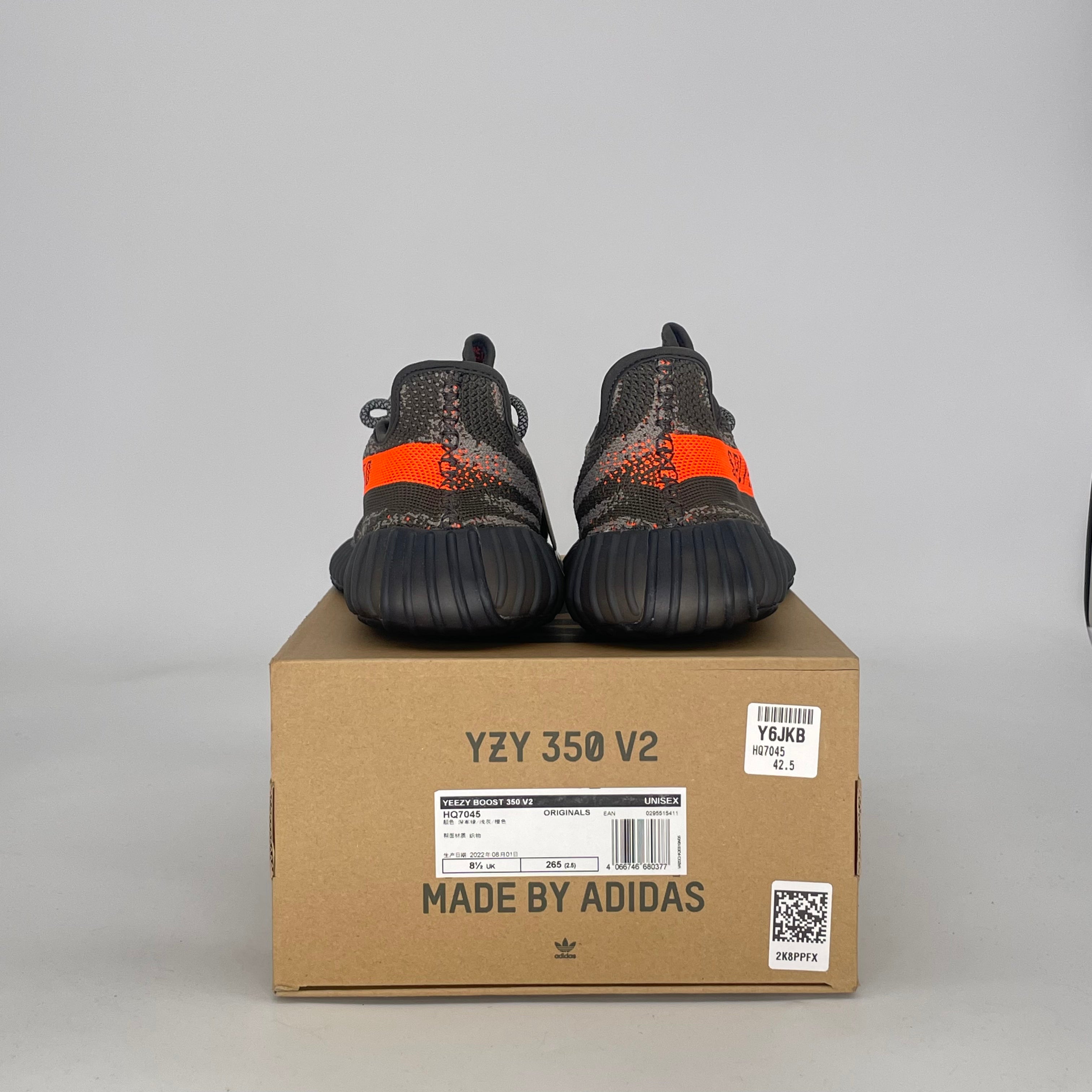 ADIDAS YEEZY BOOST 350 V2 CARBON BELUGA HQ7045 SIZE 9/10.5W